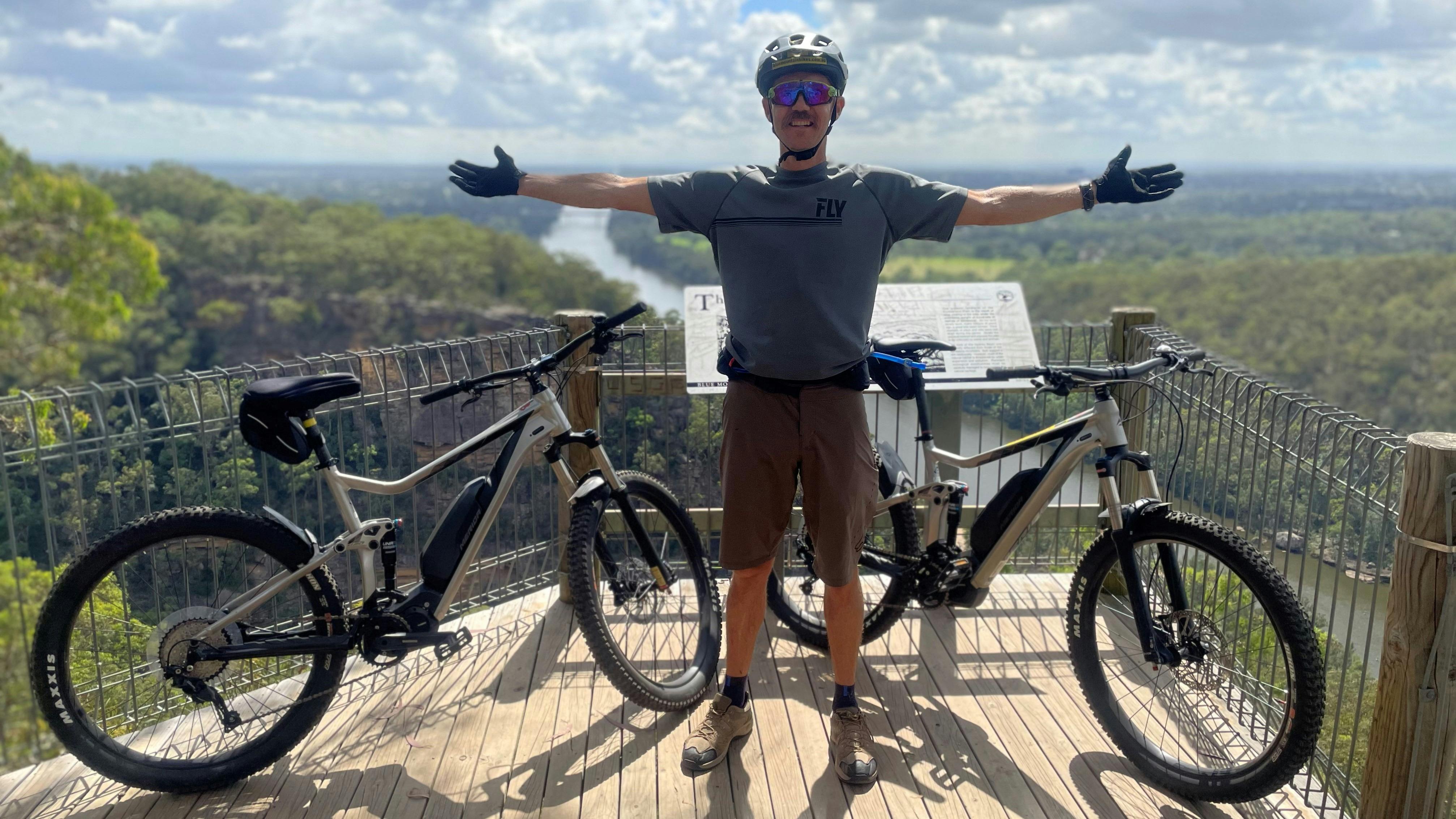 mountain bike tour on ebike blue mountains