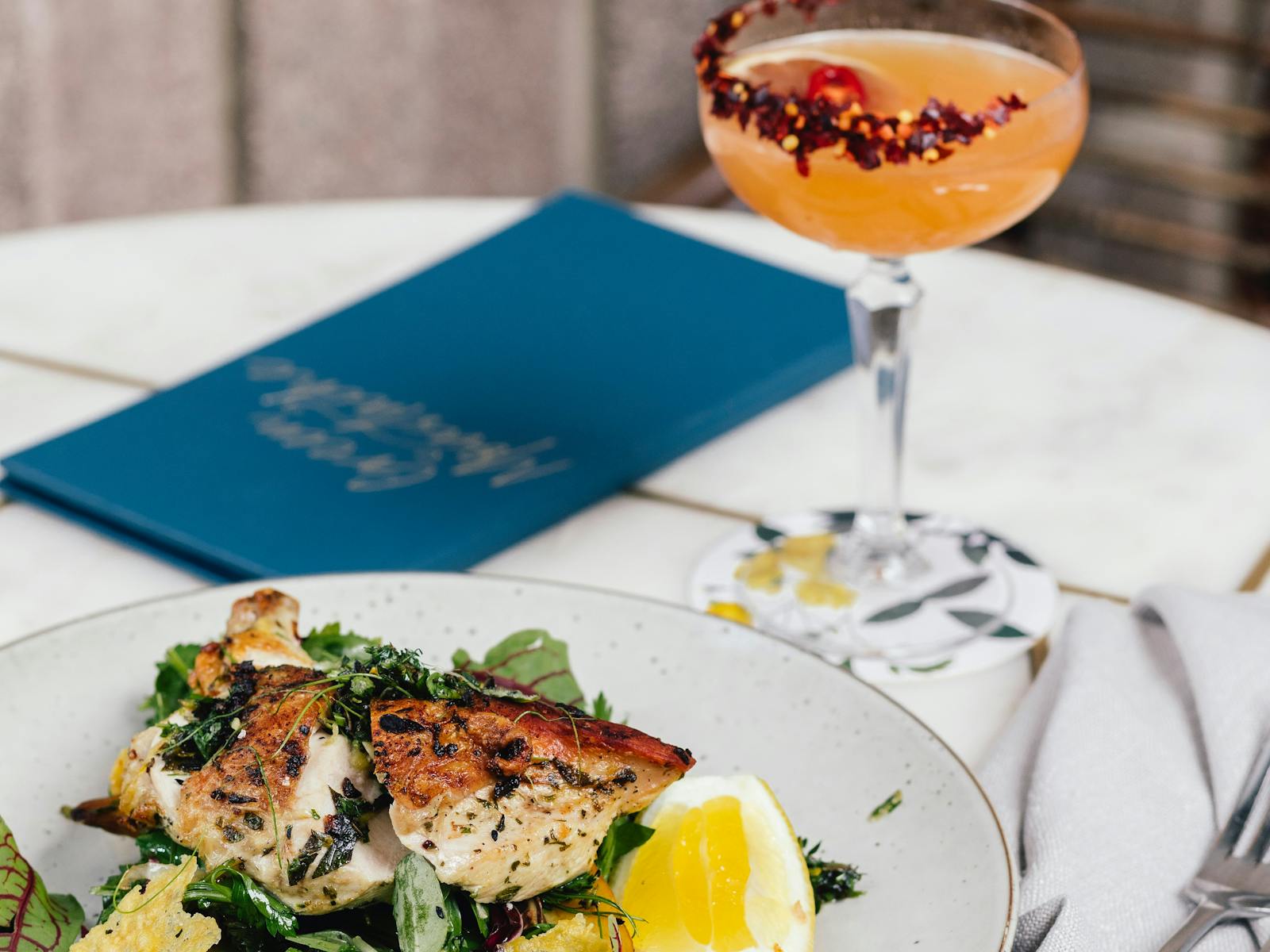 Lunch with a margarita at Green Moustache in North Sydney