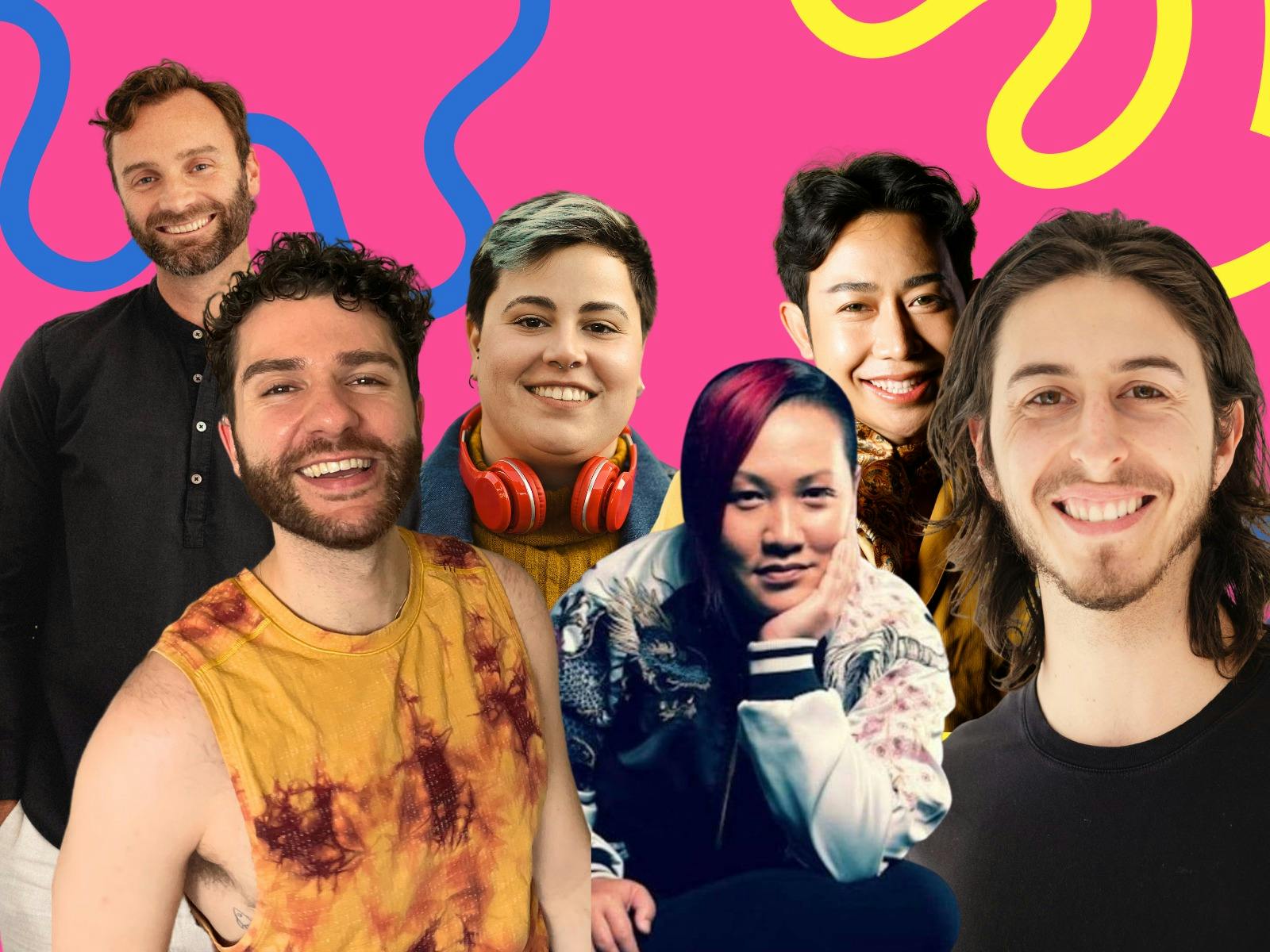 a group of happy people