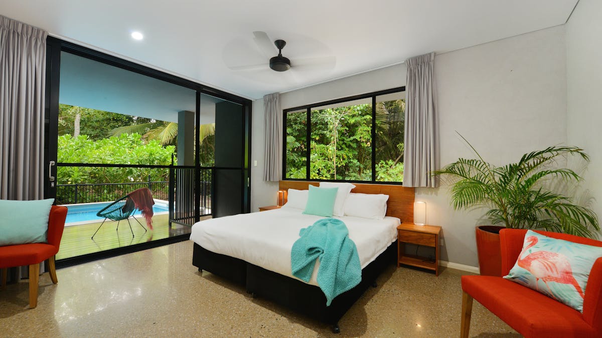 Poolside bedroom