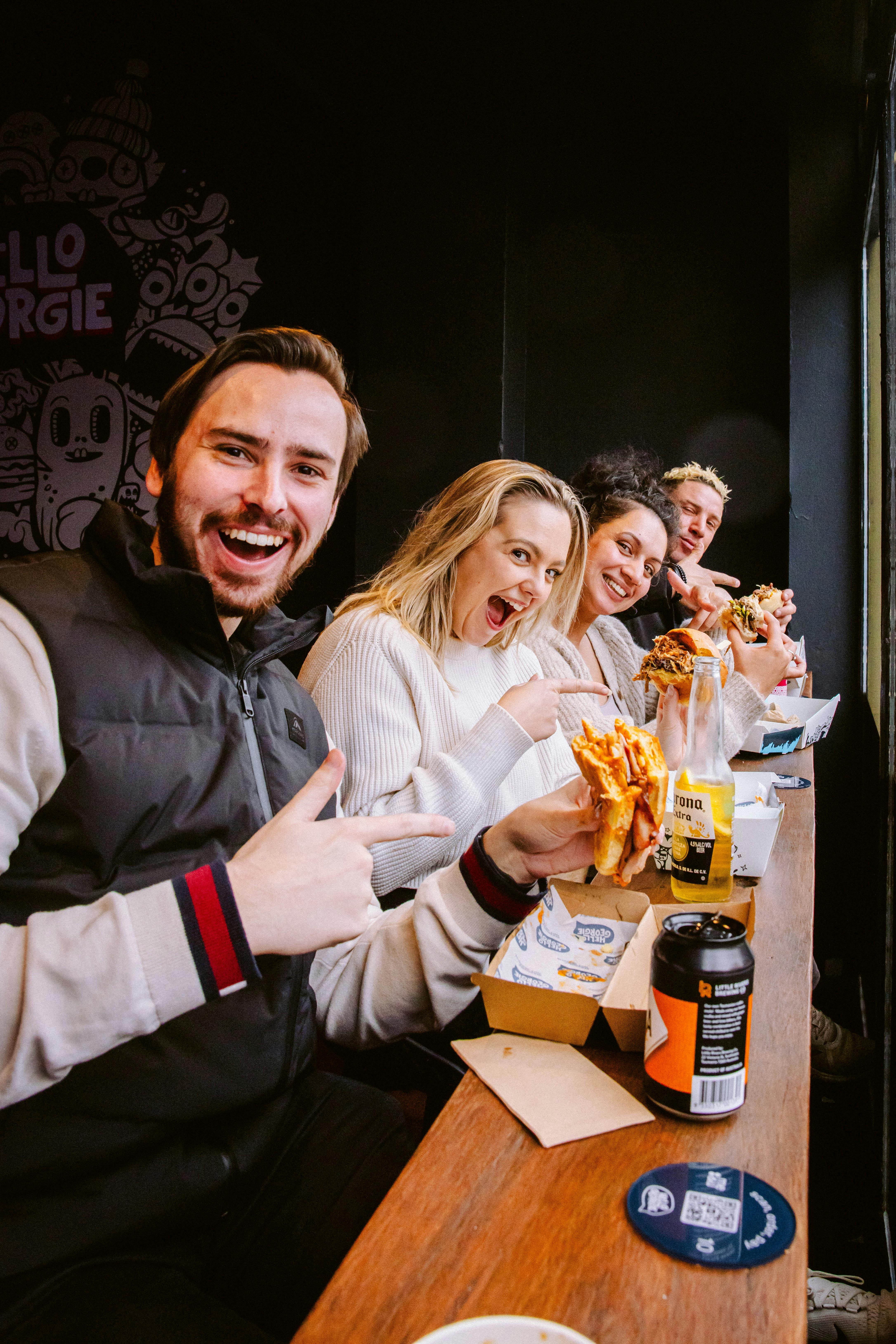 Hello Georgie burger food launceston coffe pastry buns beverage CBD dinner breakfast lunch