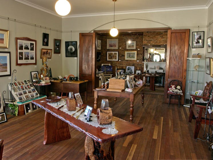 View of interior display at the gallery