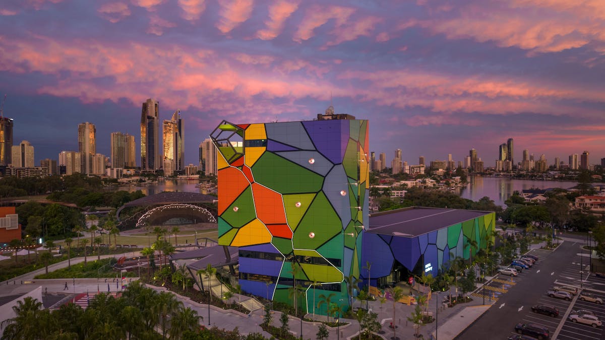 HOTA Gallery at sunset