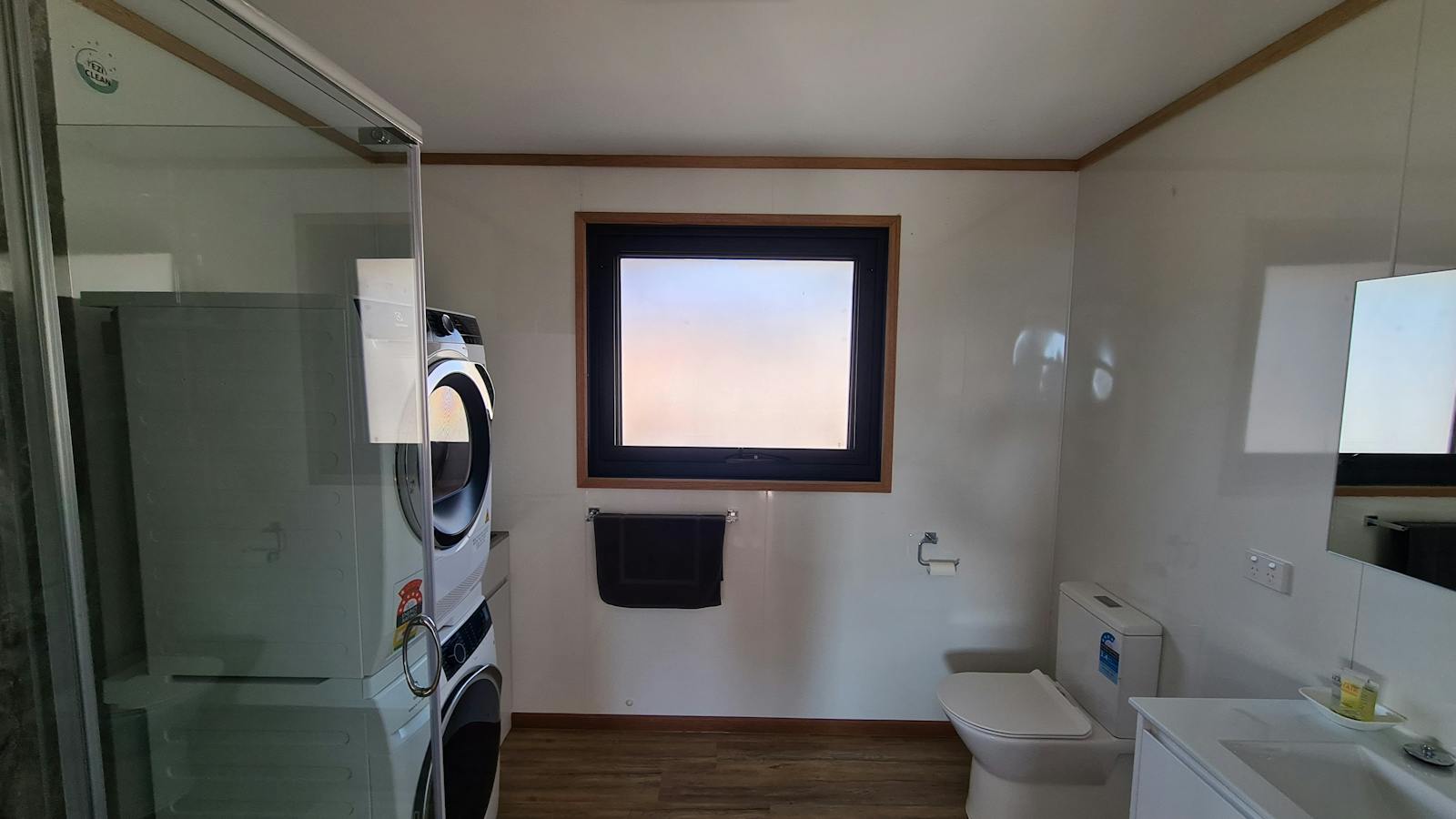 Private bathroom with modern shower facilities