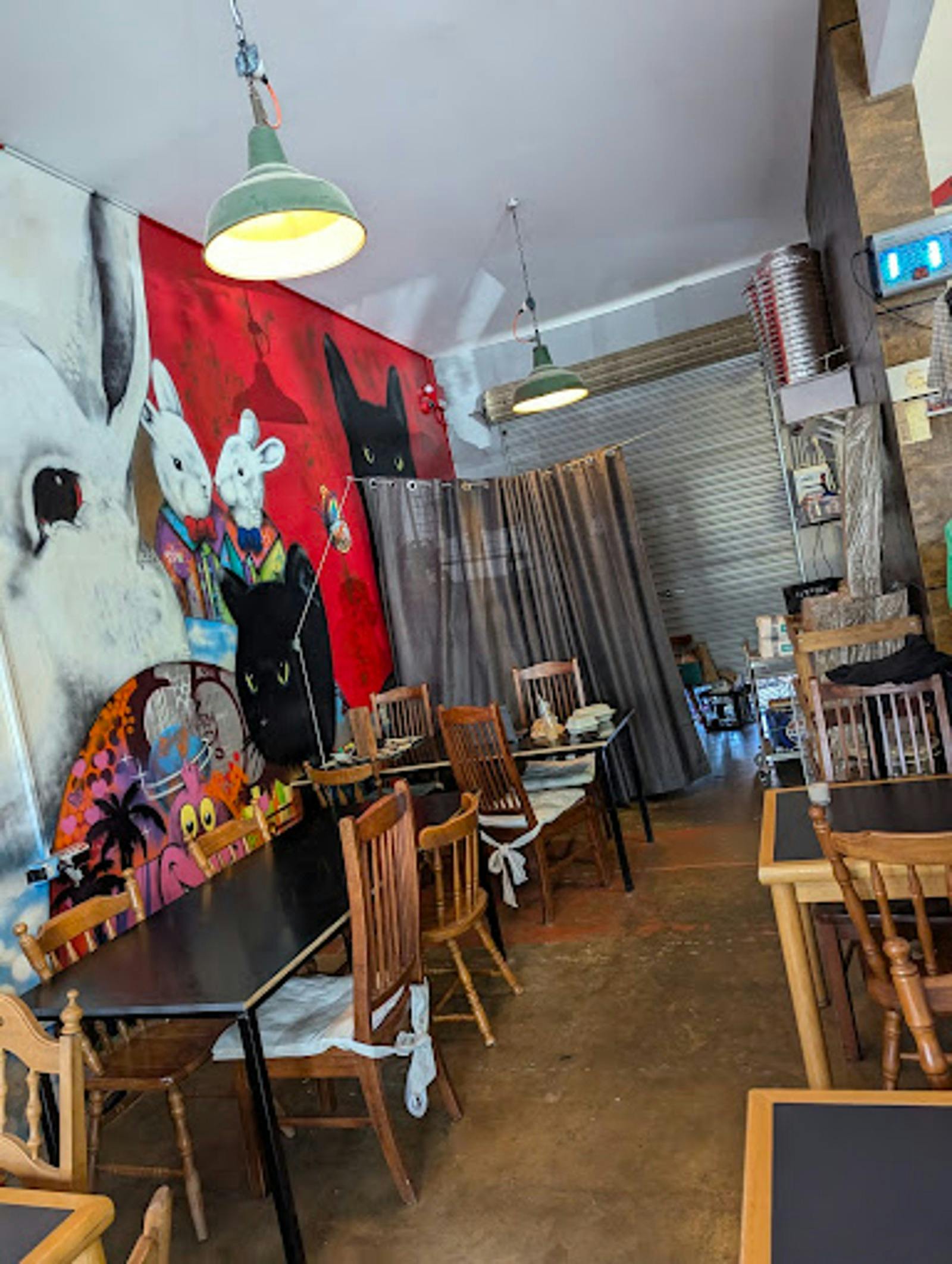 Indoor customer eating area