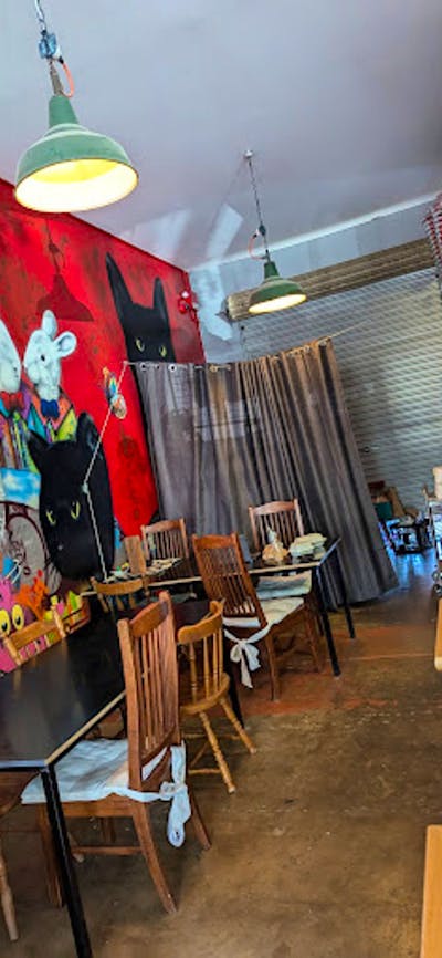 Indoor customer eating area