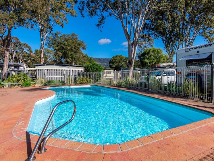 Caravan park swimming pool pet friendly accommodation mid north coast camden haven dunbogan