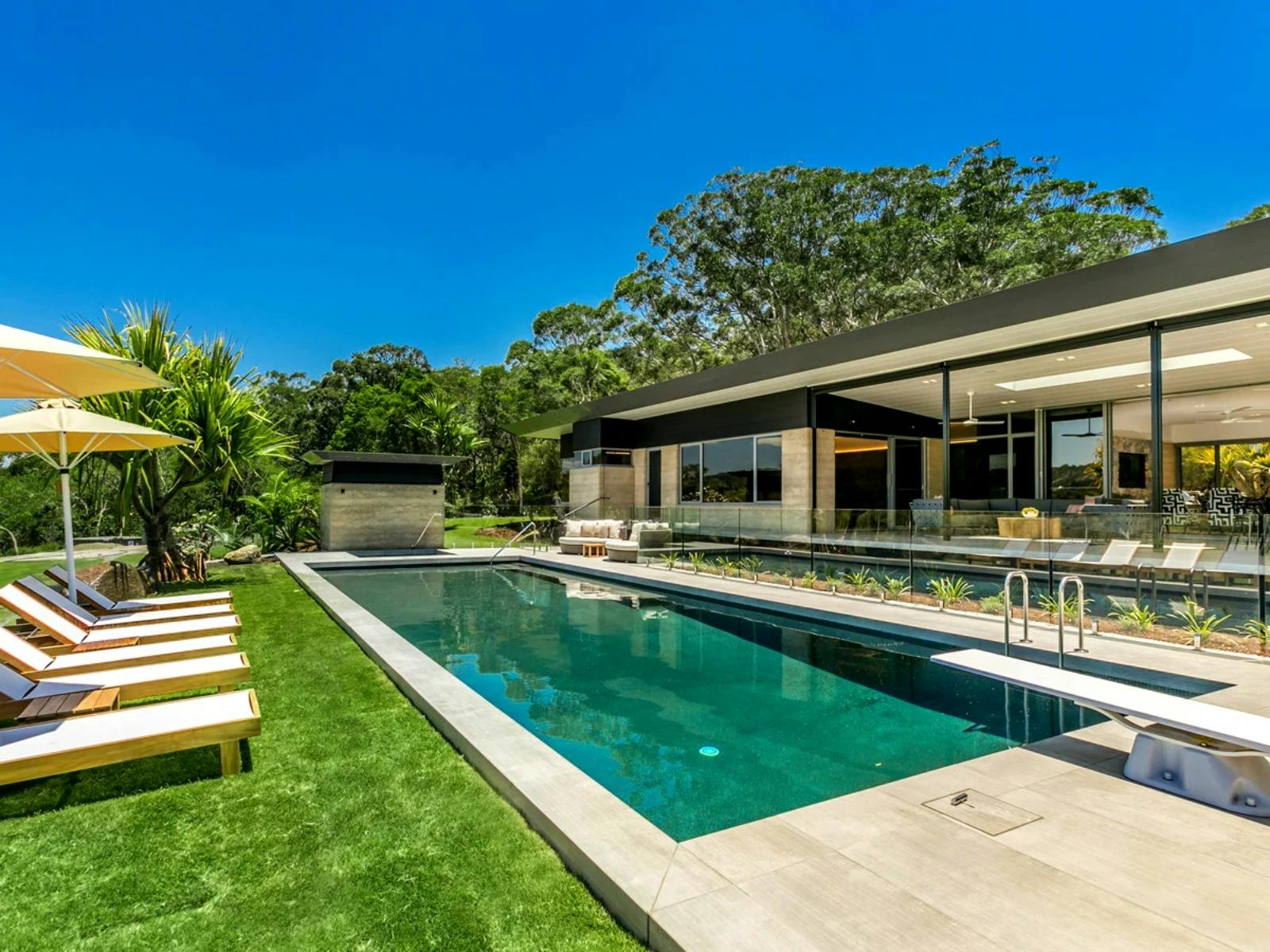 Private, expansive pool and spa with luxurious amenities