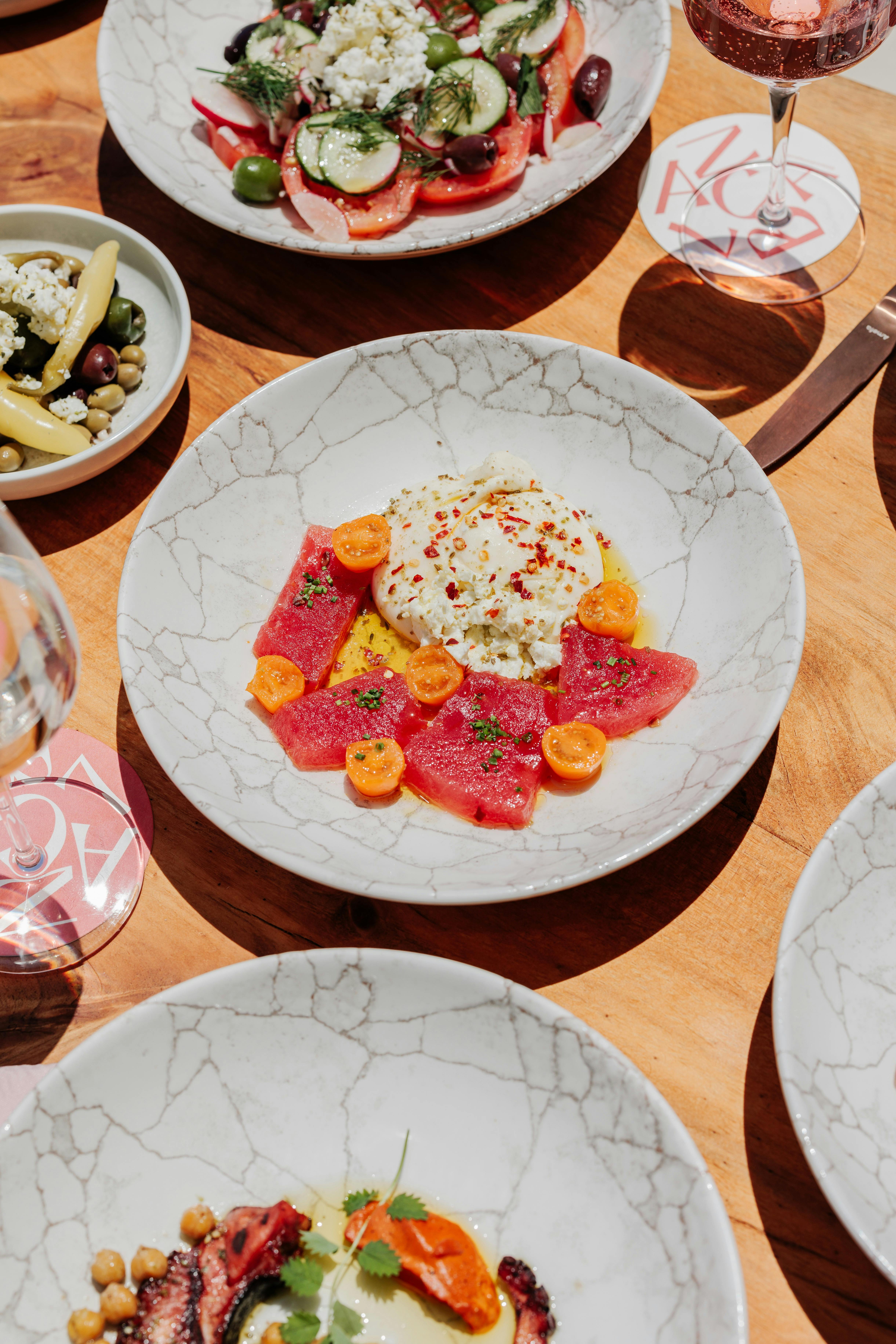 Watermelon and Buratta at Blanca