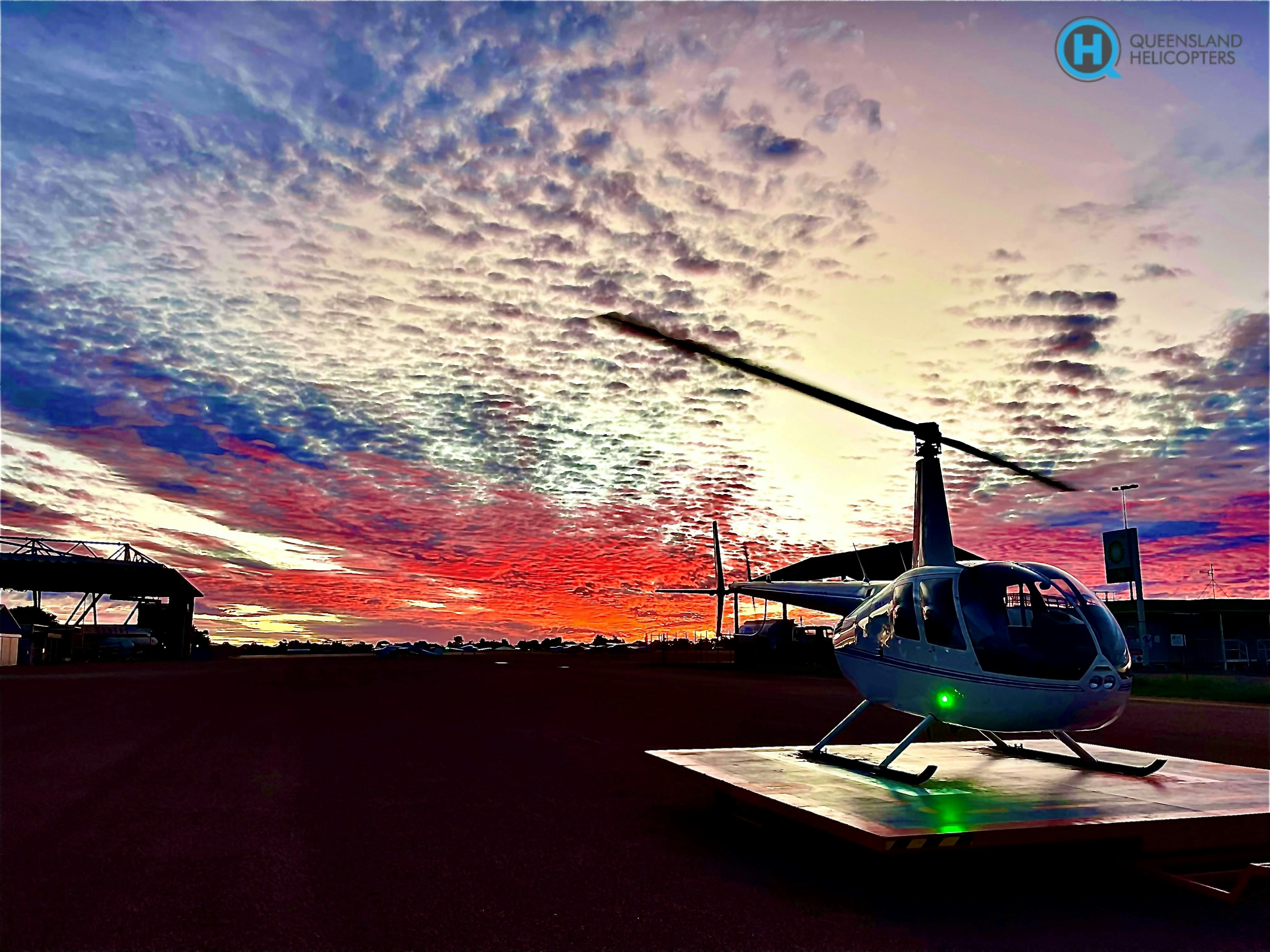 Longreach outback sunset scenic helicopter flight