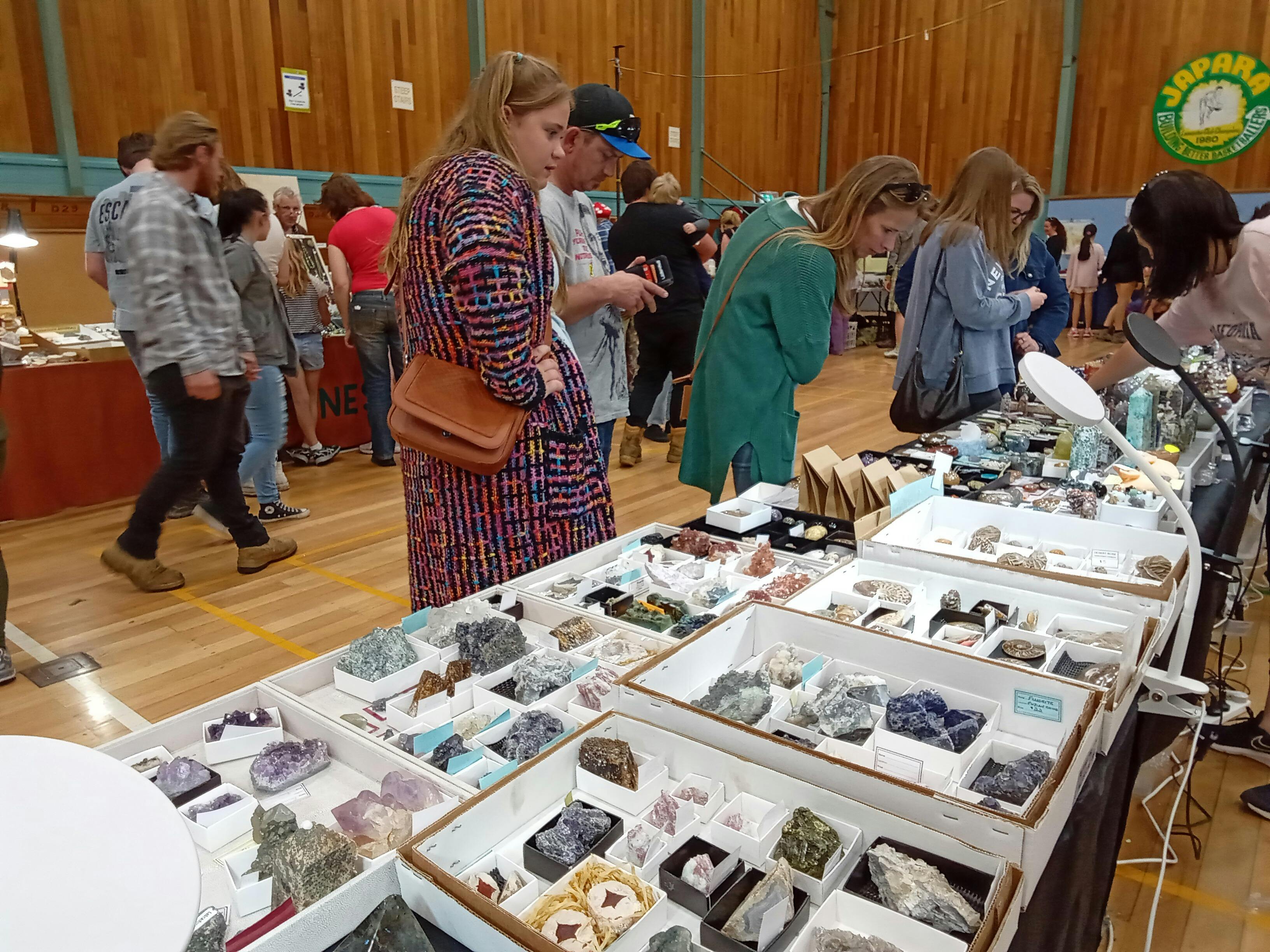 People enjoying the show