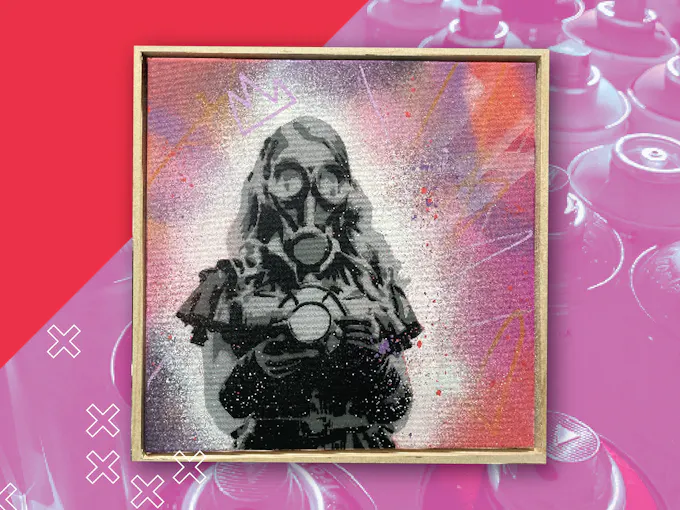 Stencil + Spray + Spritz Workshop with street artist, Sarah Sculley at The Station - September