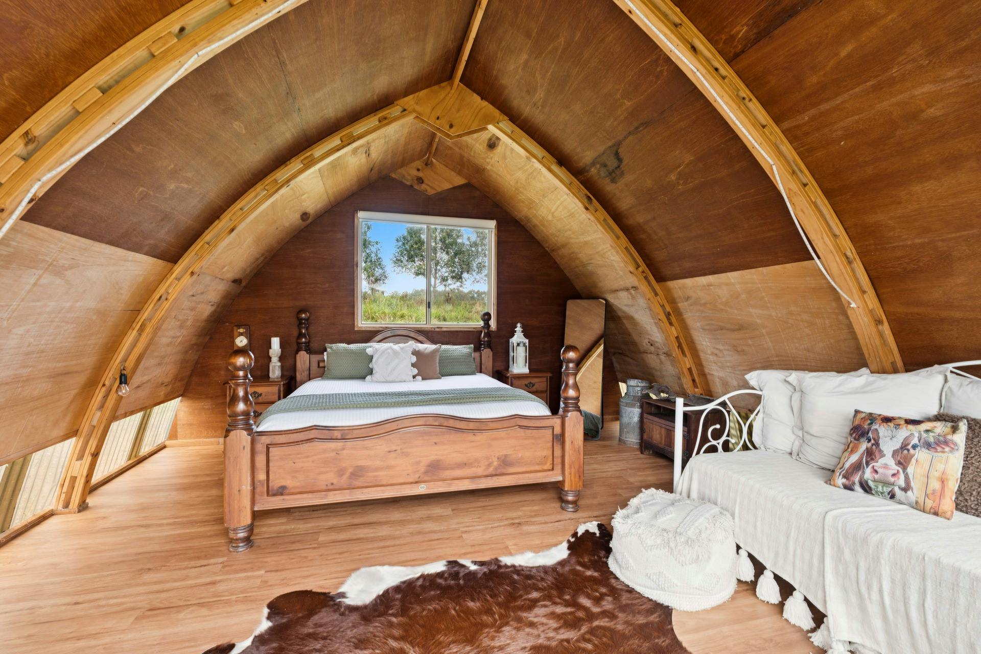 Rustic Hut Bedroom with Natural Charm