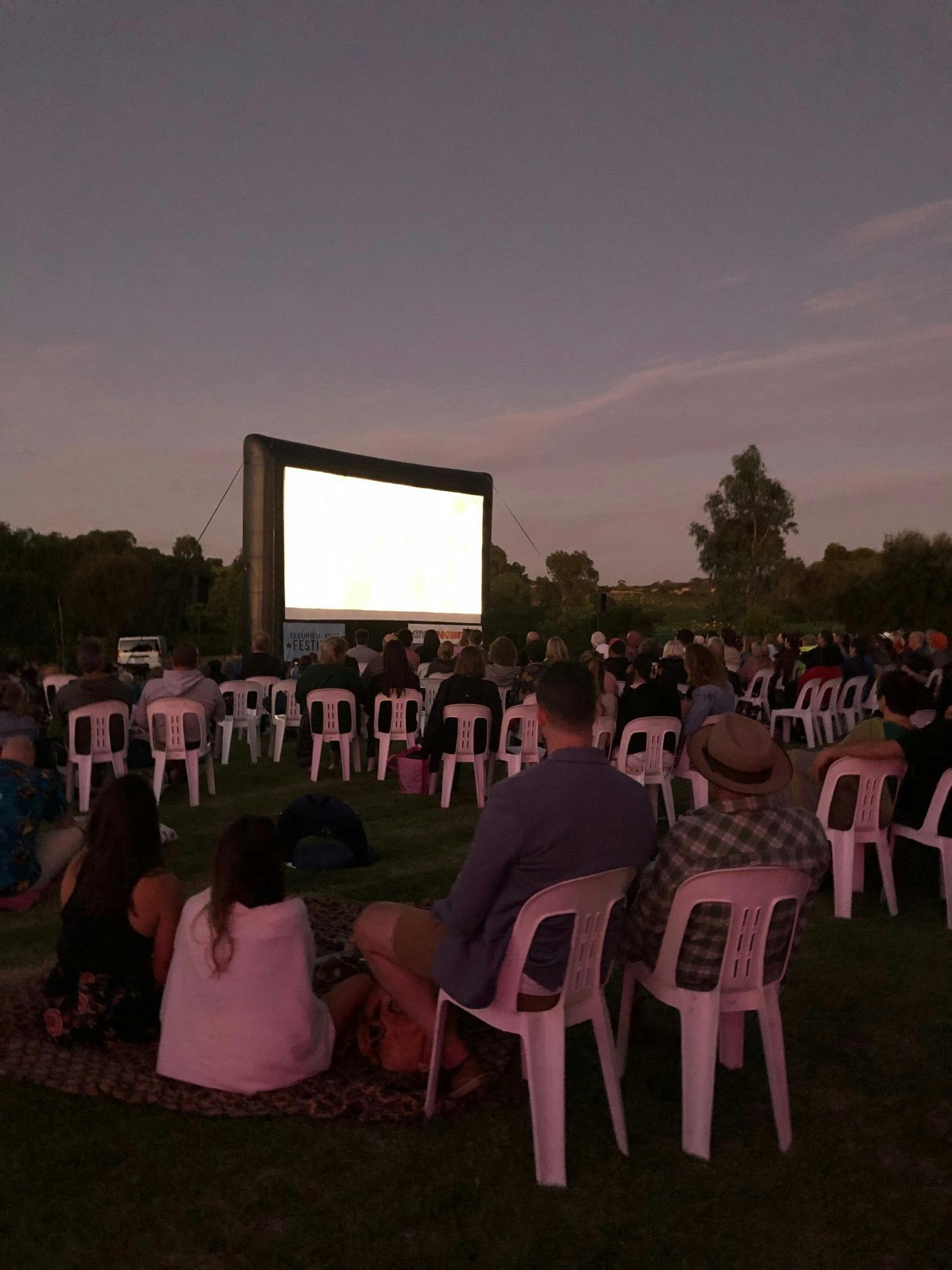 The large outdoor screen