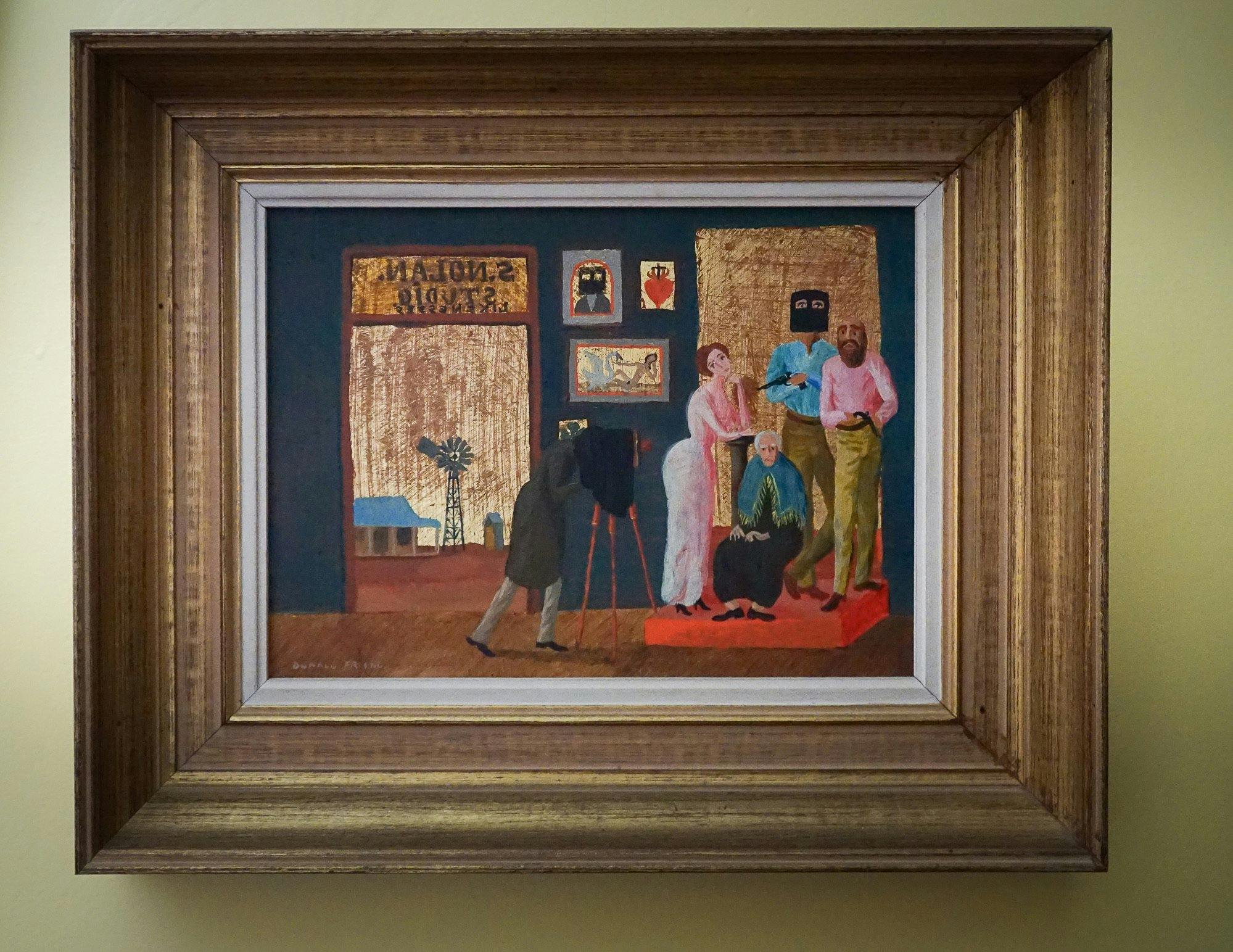 Colourful painting close up