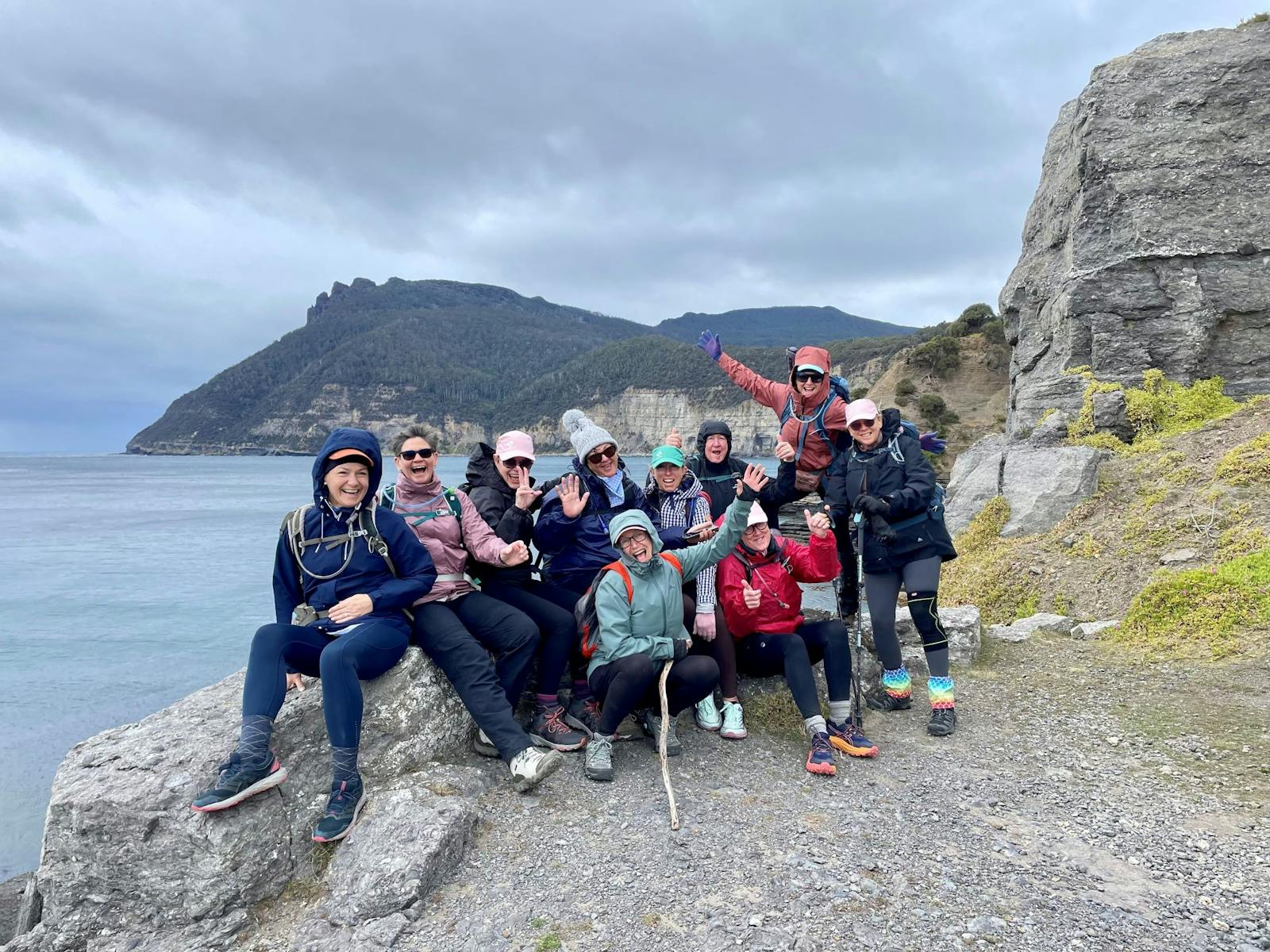 Group enjoying the scenery on MAria island