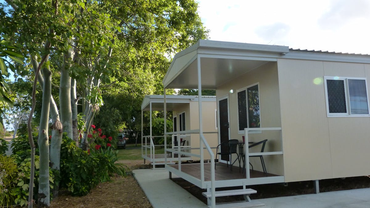 Queen Cabins in tropical setting