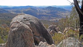 Views across the ranges from Mt Tennant