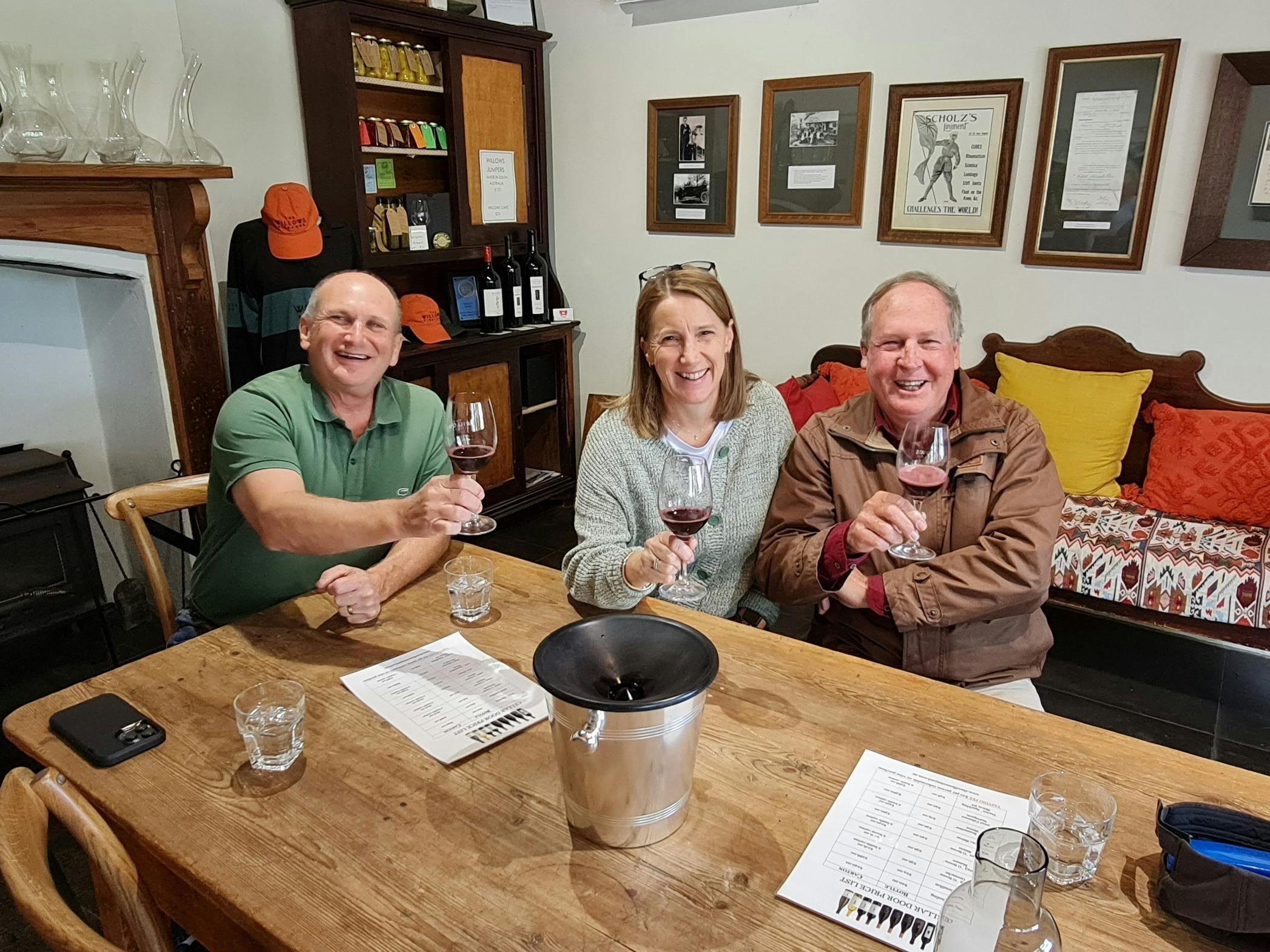 A small group at Willows Vineyard