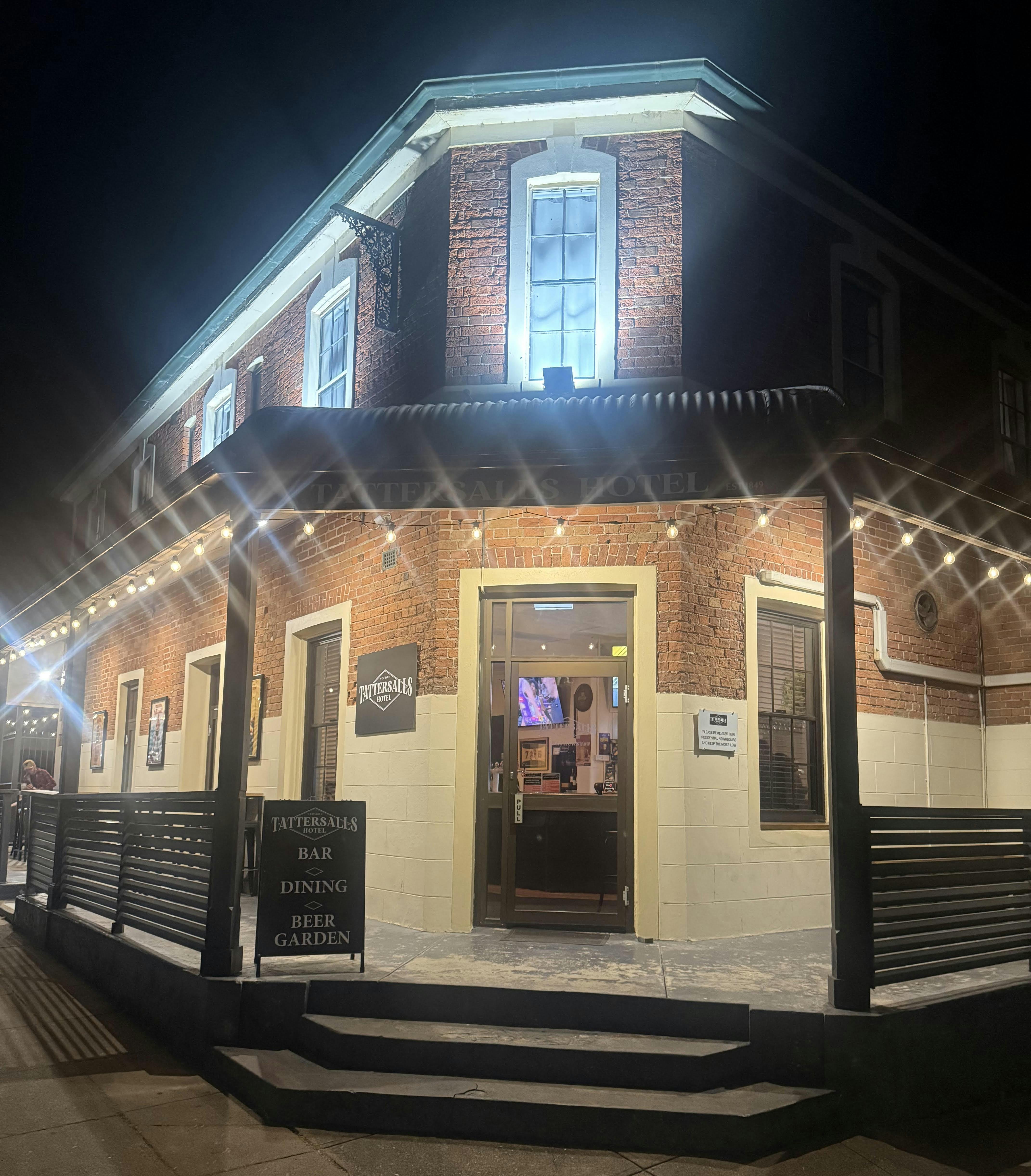 Exterior at night