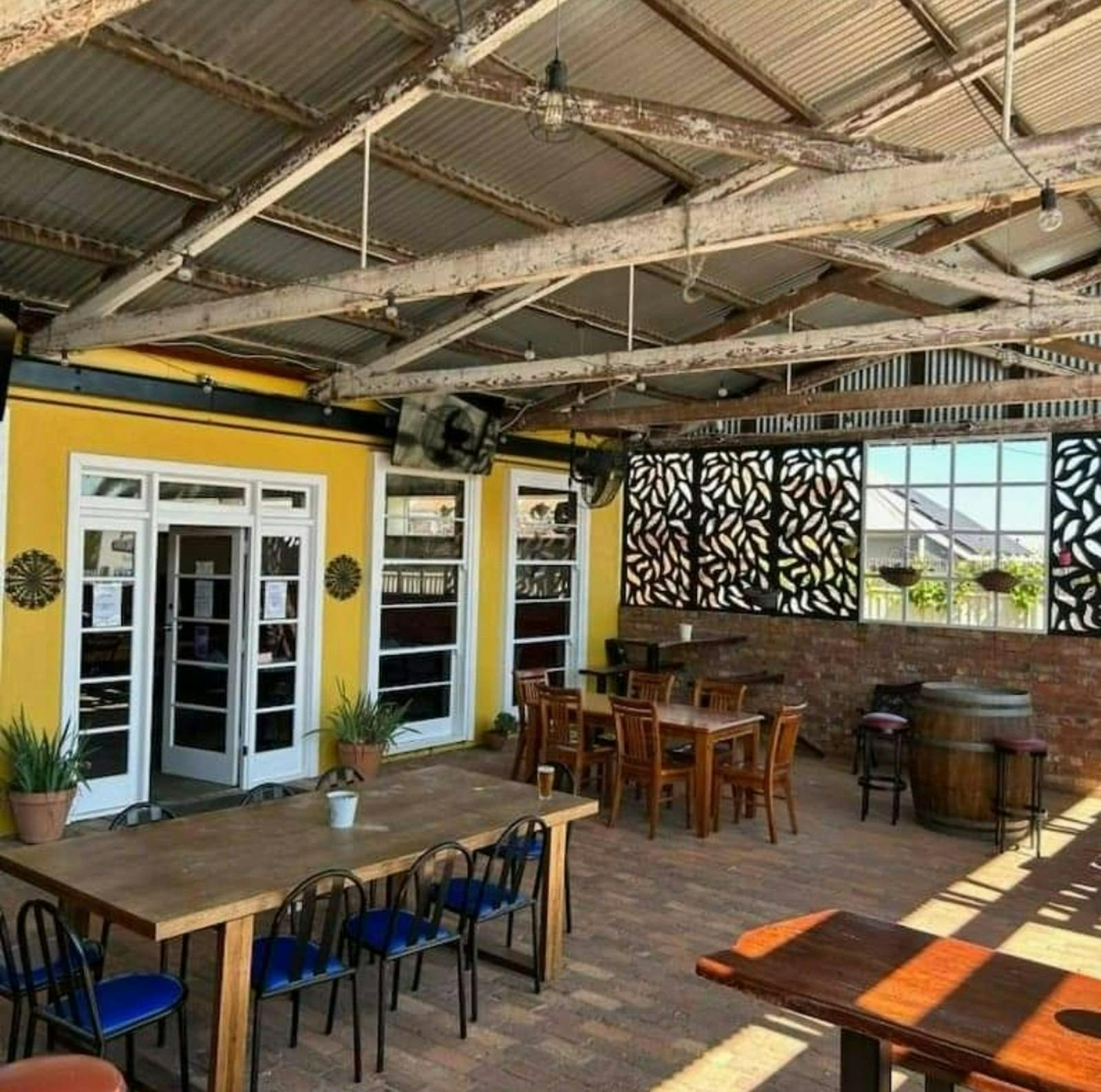 Recently renovated outdoor beer garden
