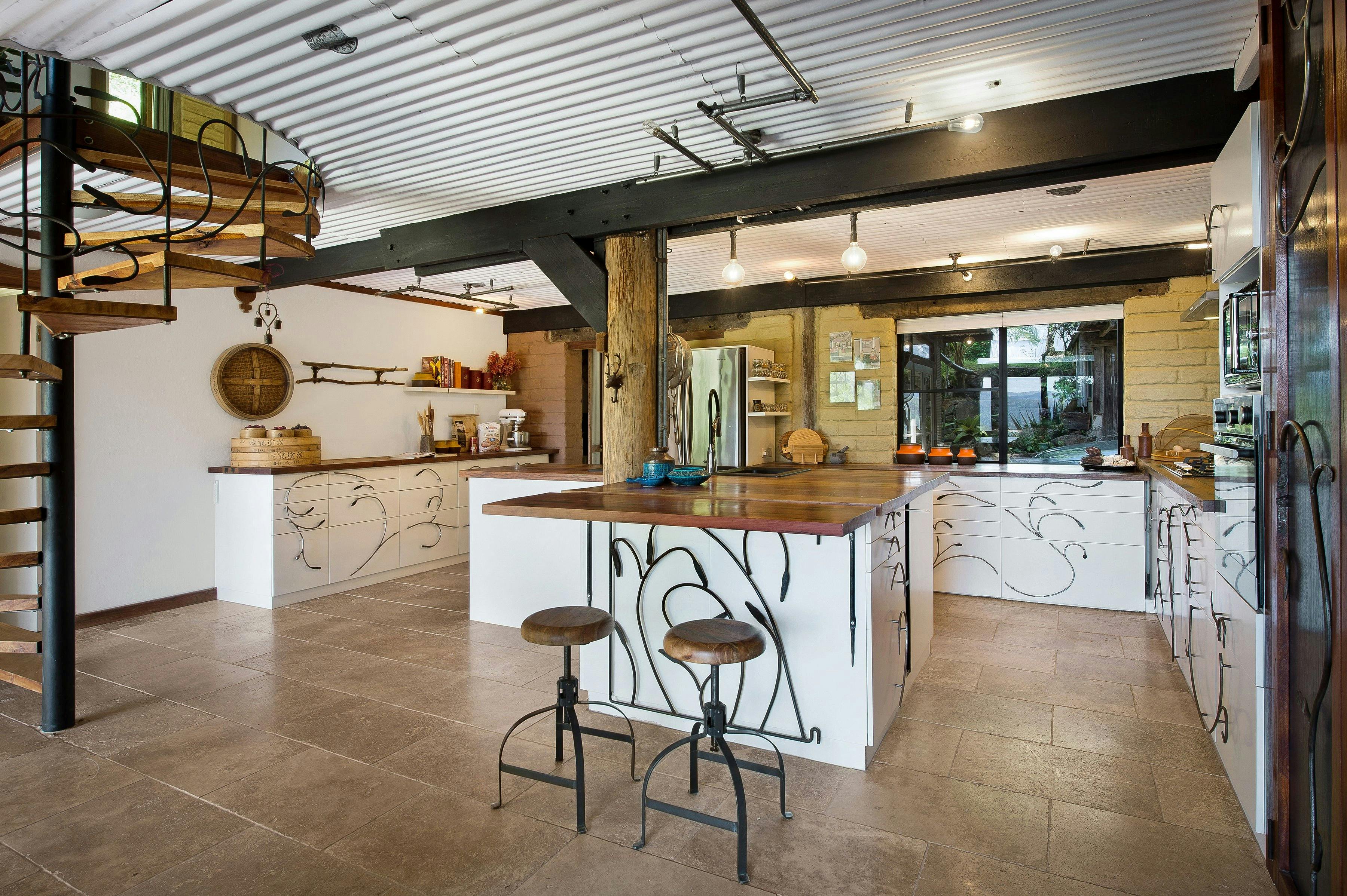 Kitchen and pizza making station