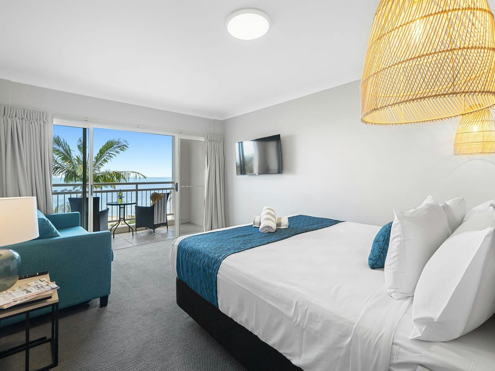 hotel room with ocean view and king bed hotel room with ocean view and king bed