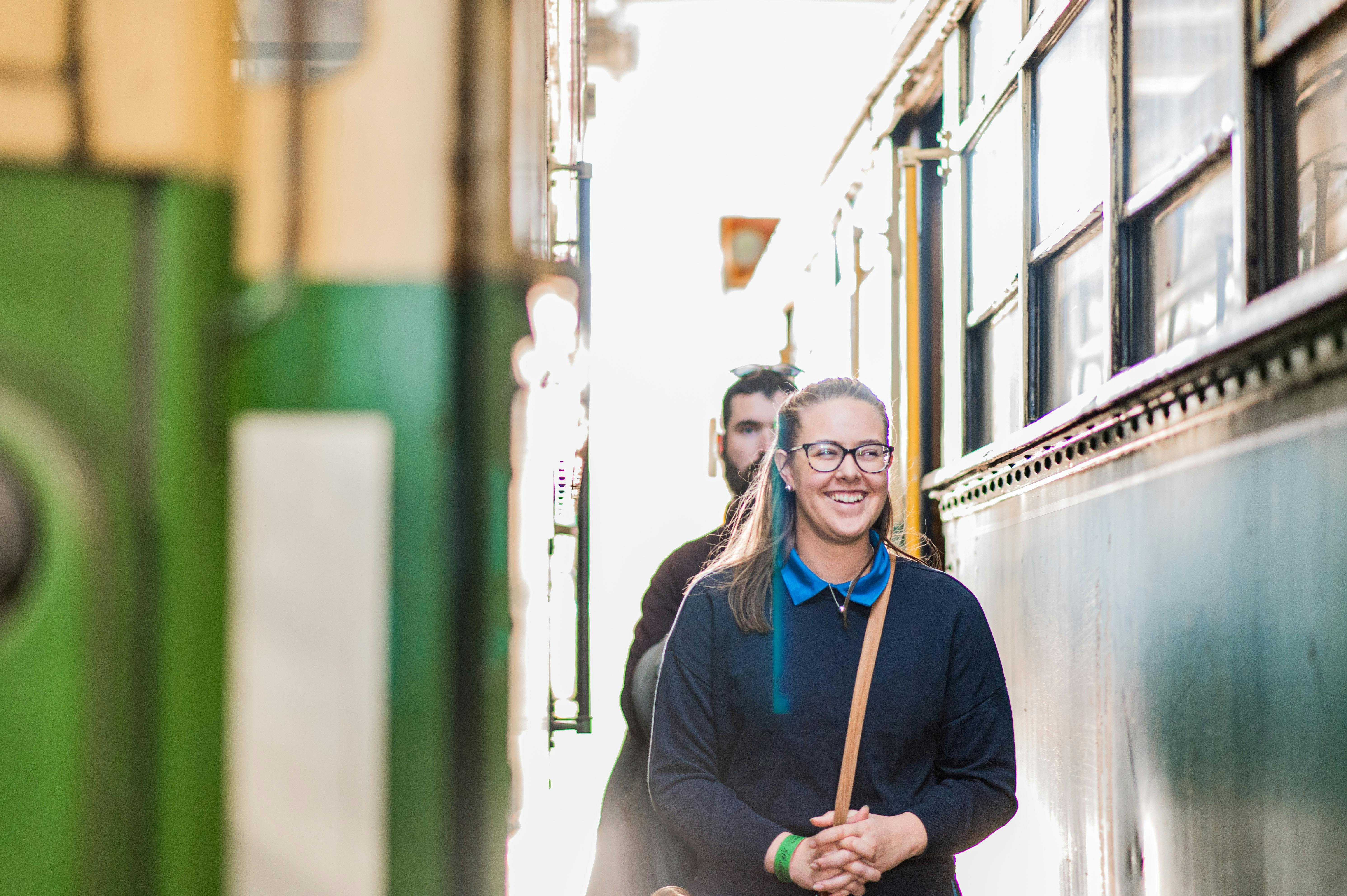 Guests smiling on a Depot Discovery Tour