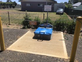Dump point and signage at park
