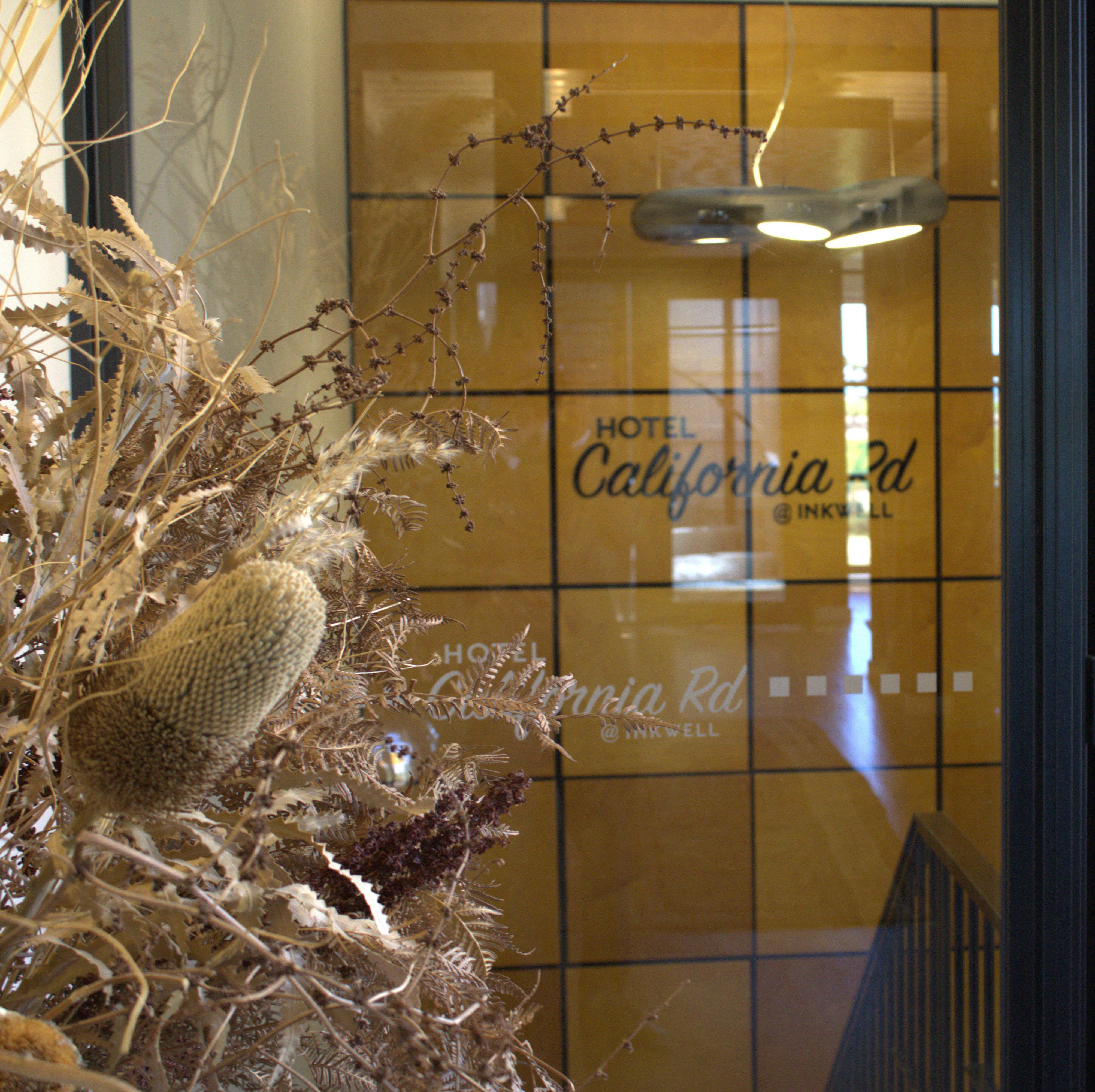 The entrance to the Hotel California Road accomodation at Inkwell Wines McLaren Vale