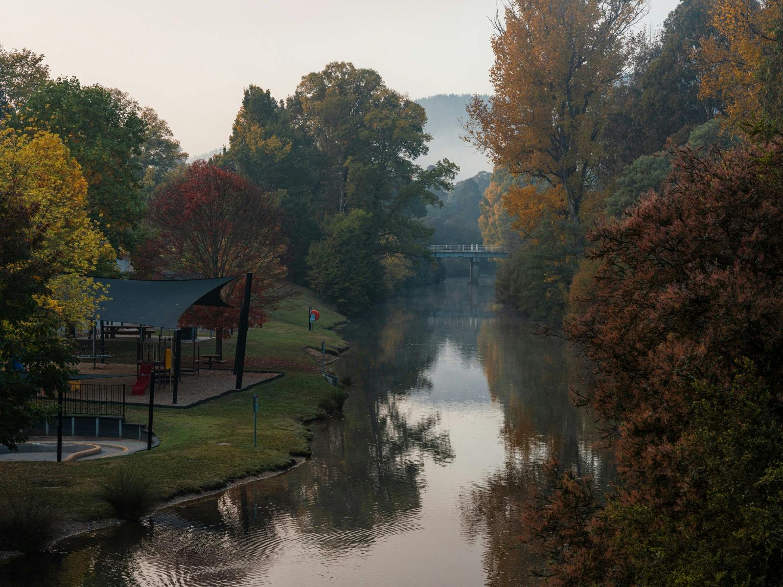 Porepunkah Riverside Park and Playground  - Autumn