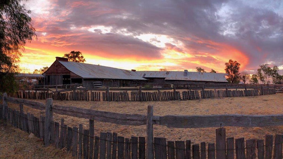 Woolshed at Sunset