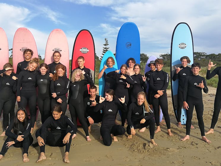 grab a friend and learn to surf