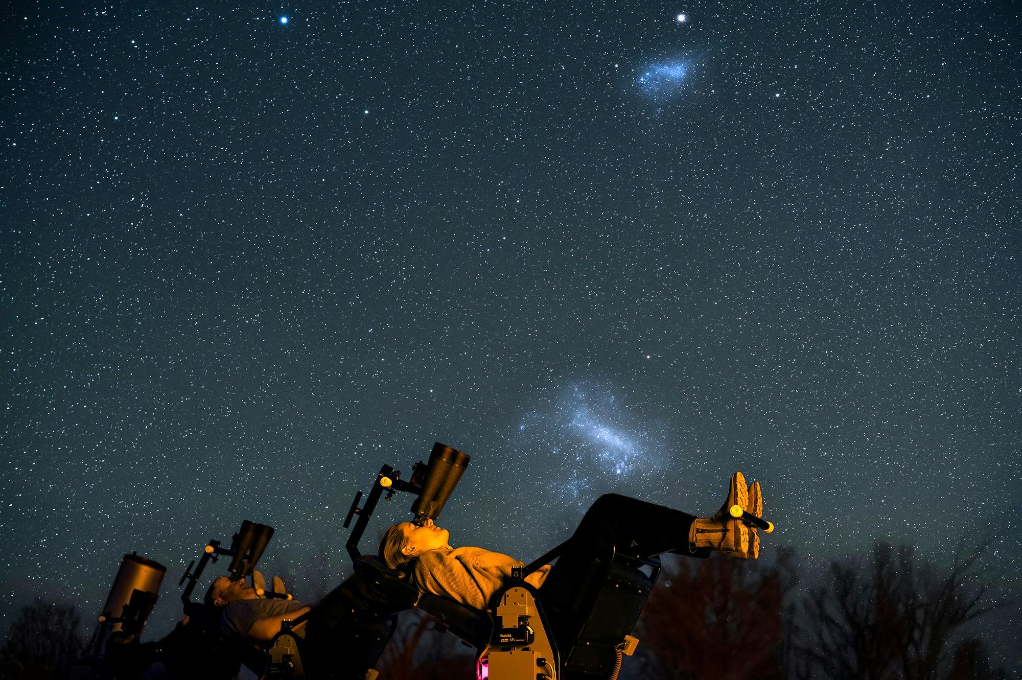 Reclining in an automated Stargazing Chair