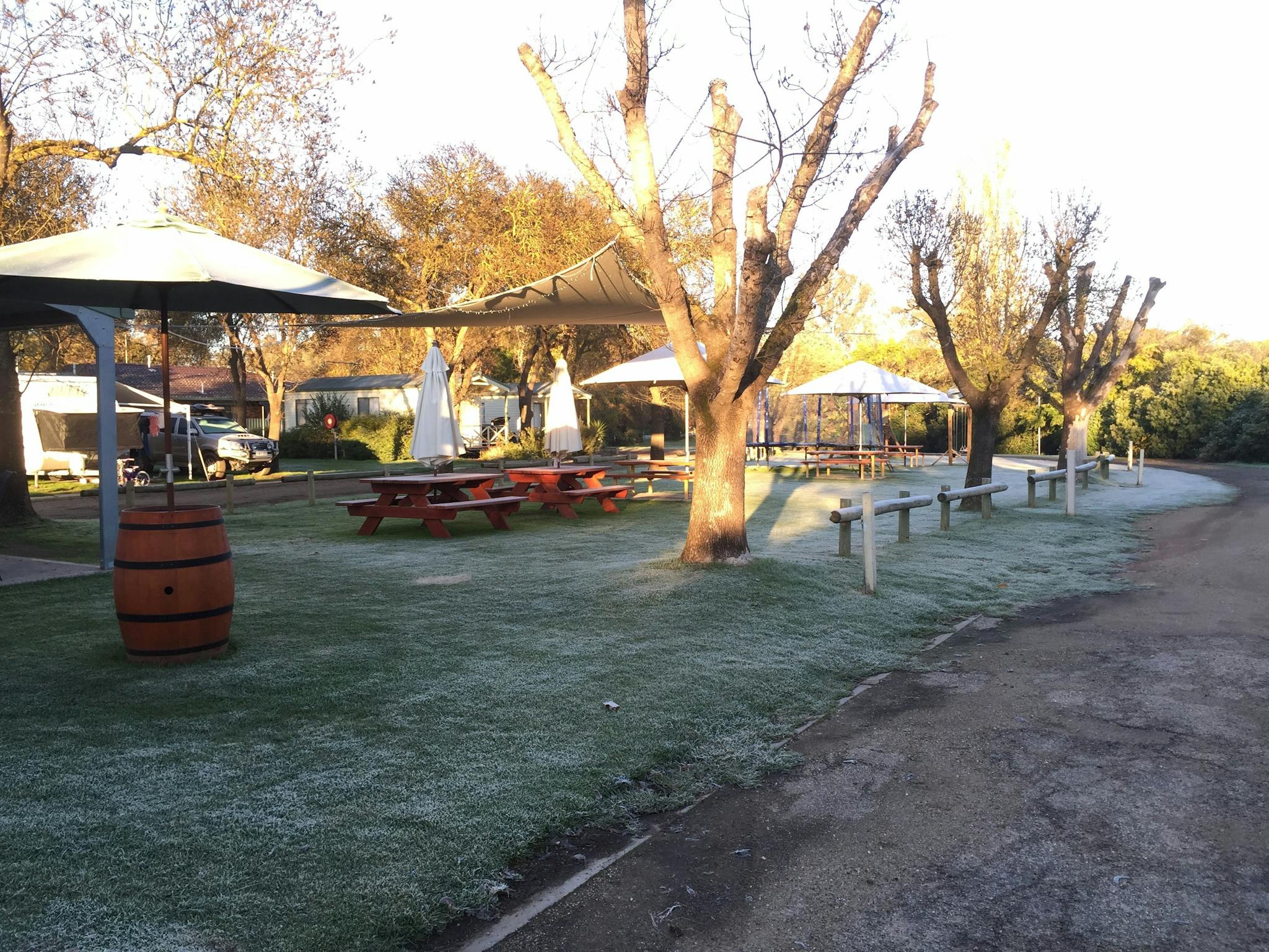 Play area and lawn, to enjoy a lovely sunny winters day