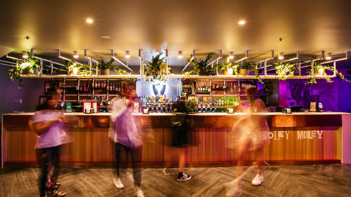 Grab your favourite beverage at the Strike Bowling bar