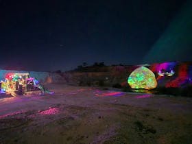 Opal projection behind the stage