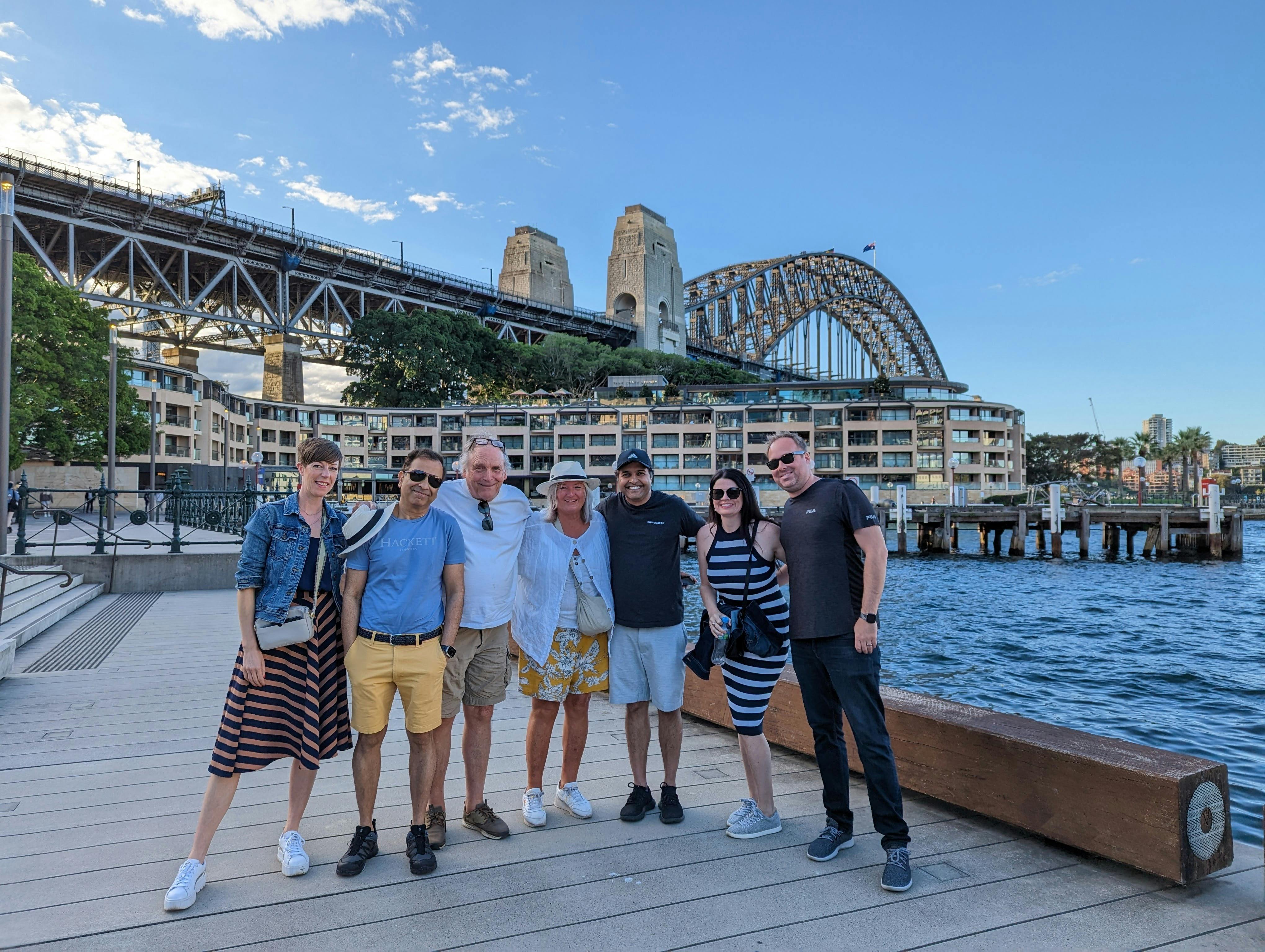 Sydney Harbour Bridge and group