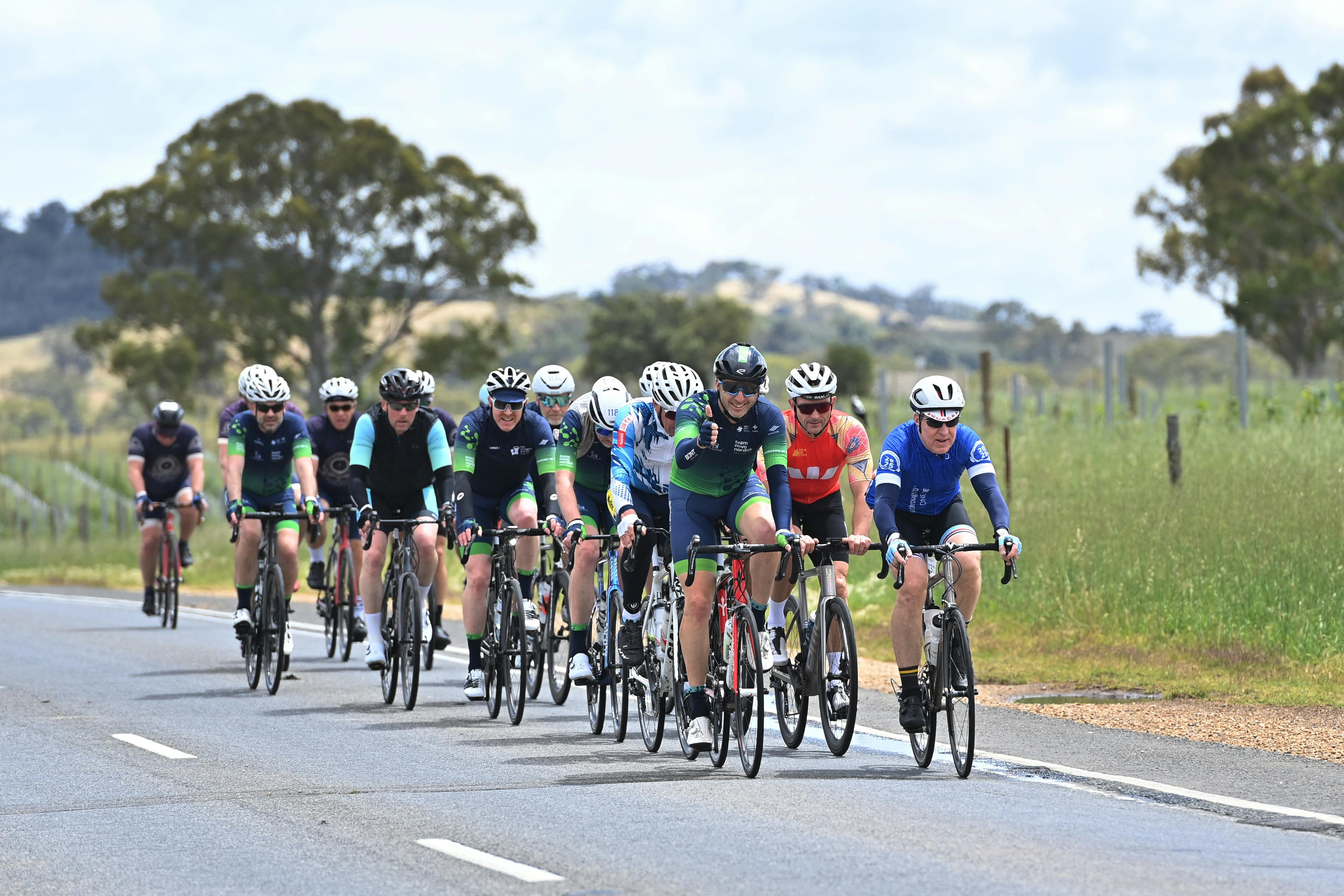 Group of cyclists