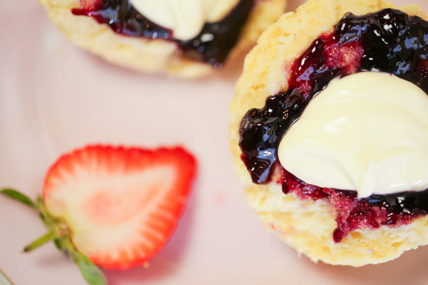 jam and cream scones at aimee provence high tea parlour