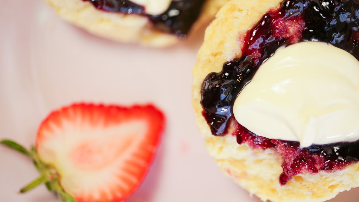 jam and cream scones at aimee provence high tea parlour
