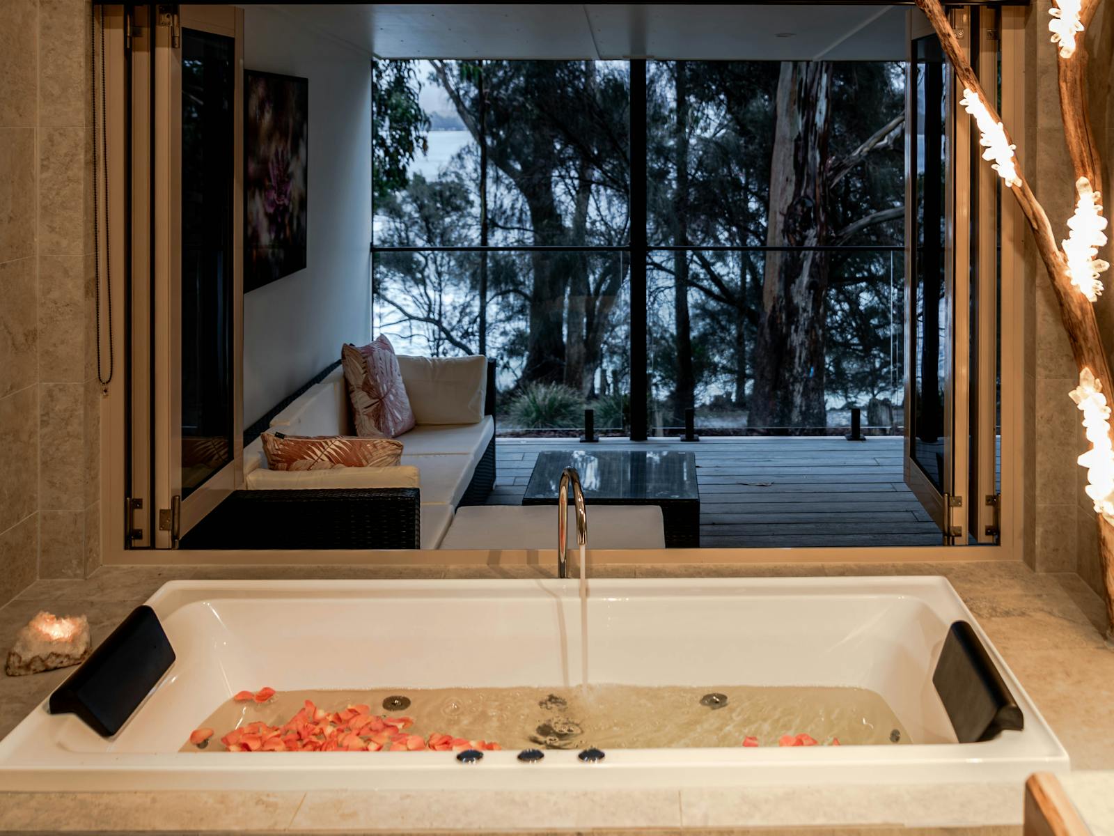 Double Spa Bath with Ocean Views