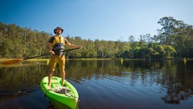 Enjoying the view on a paddle board!