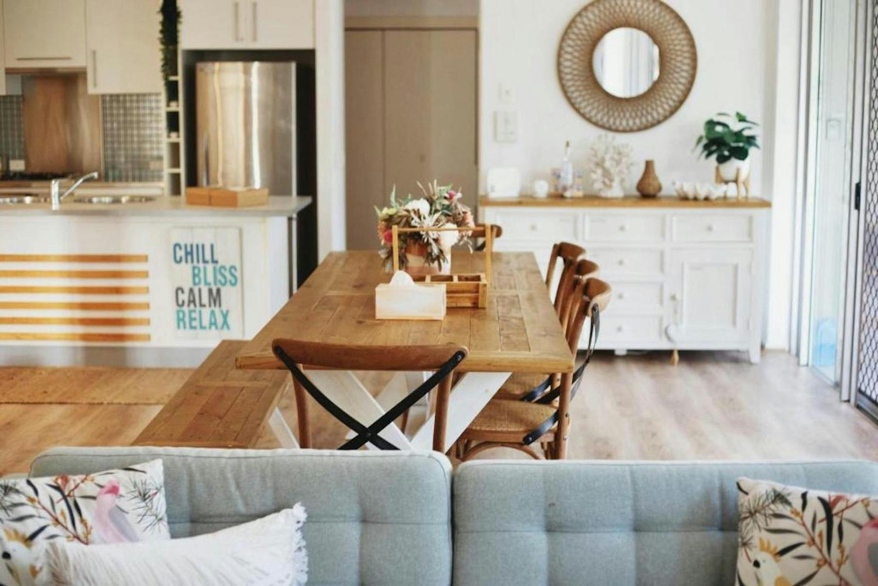 View of Dining, Kitchen and Sitting areas