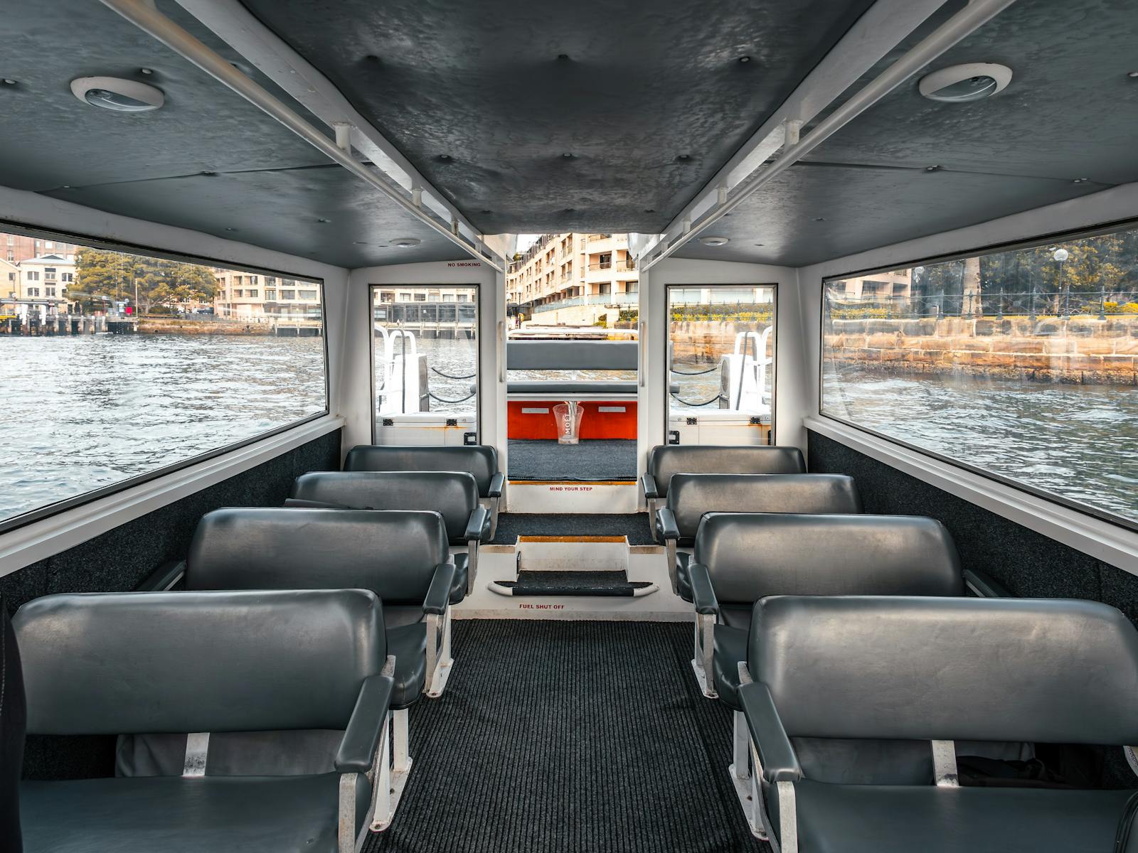The ultimate guide to Sydney Habour relaxing in a spacious White Water Taxi.