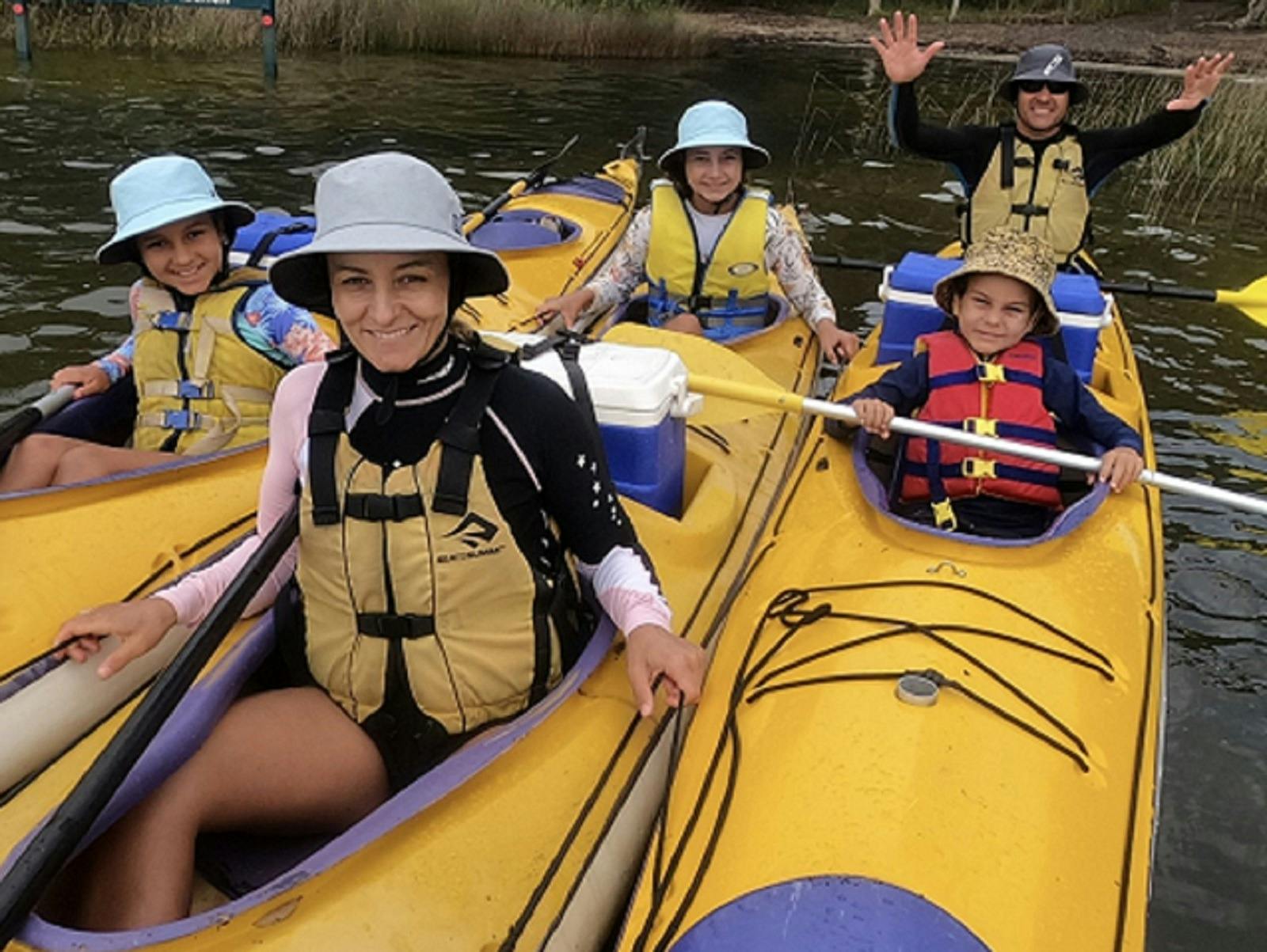 family kayak tour