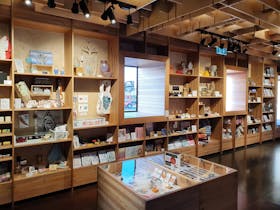 Latrobe Regional Gallery's gift shop with local artisans showcasing their creations