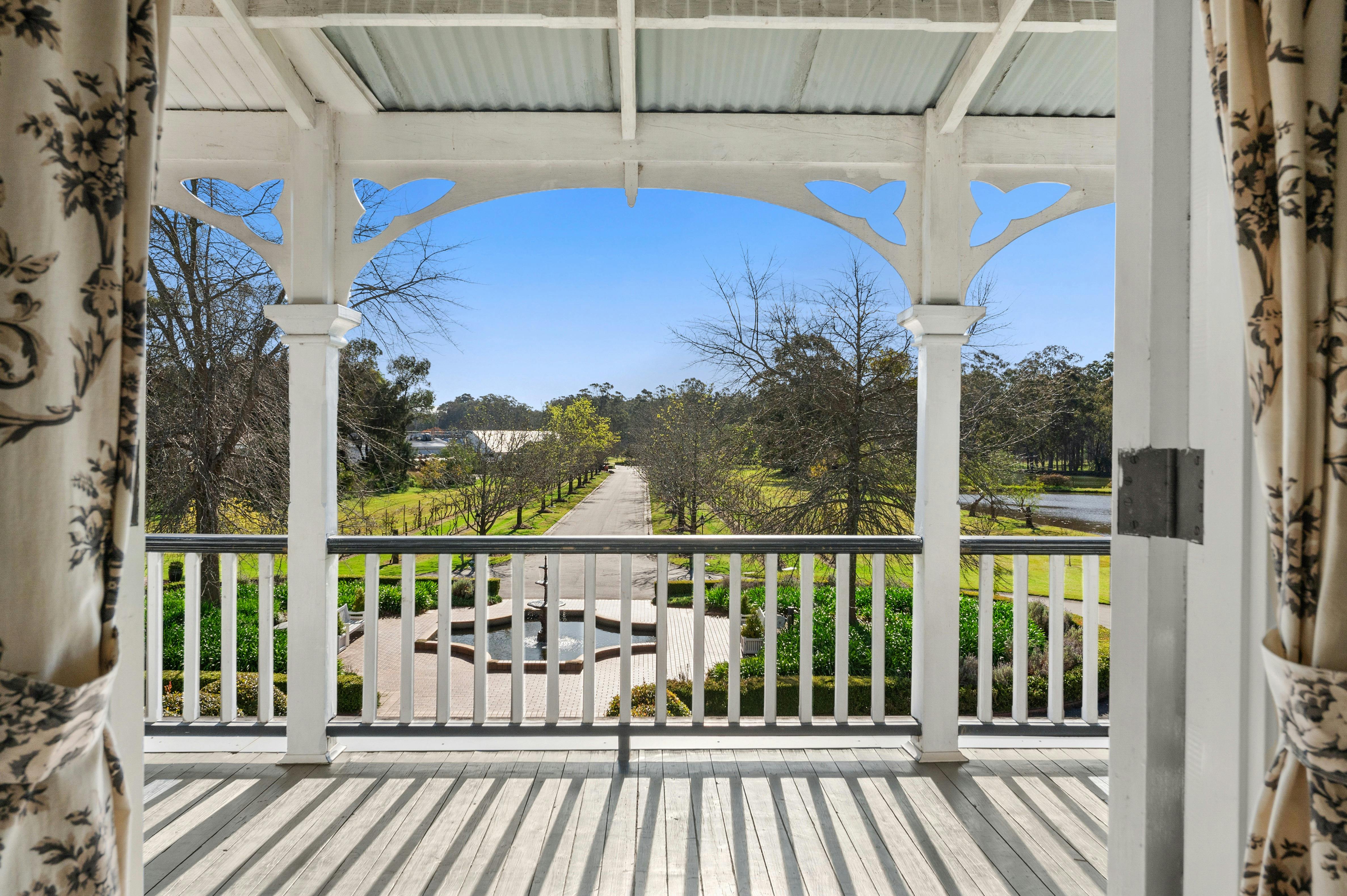 Balcony view at The Convent Hunter Valley