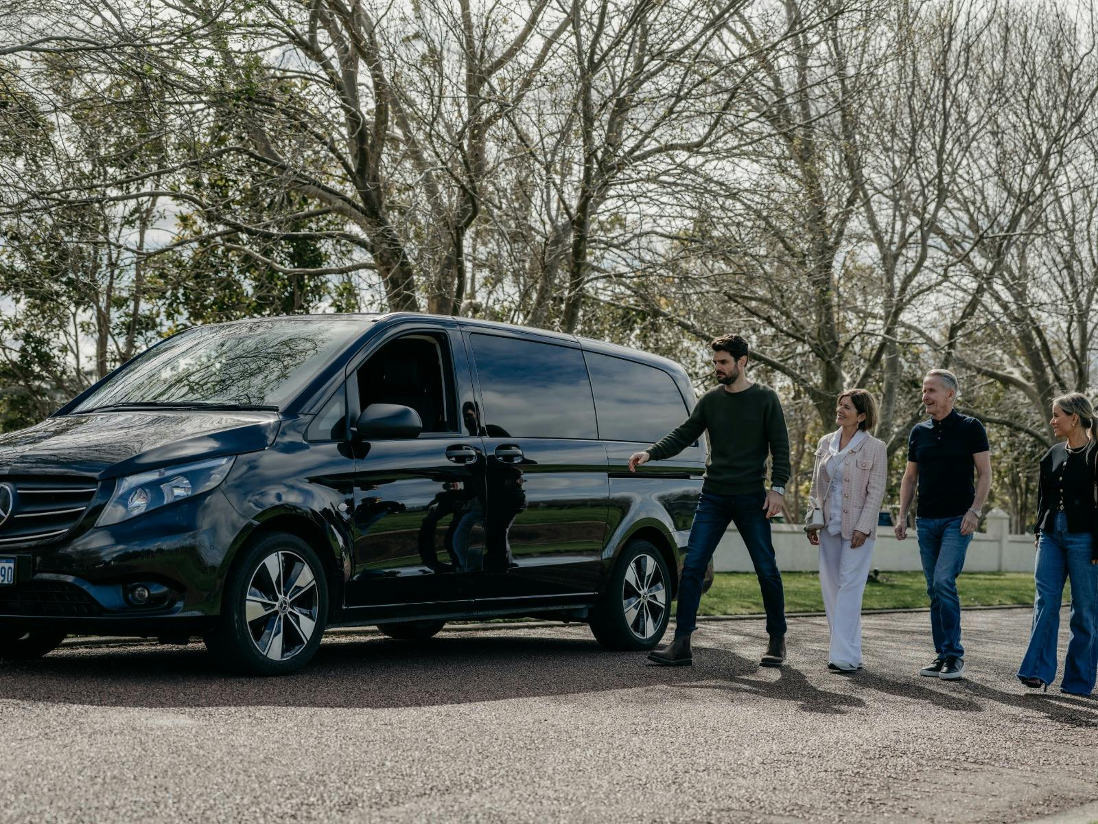Guests walking to their vehicle