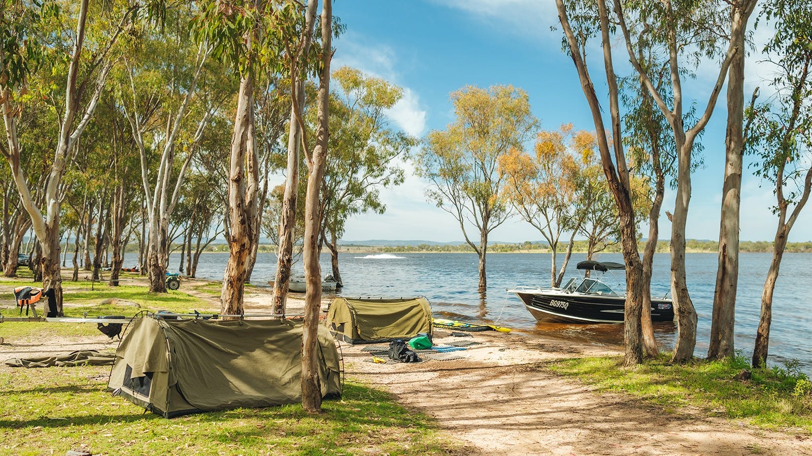 Swags in Washpool Camping Reserve at Lake Leslie Swags in Washpool Camping Reserve at Lake Leslie